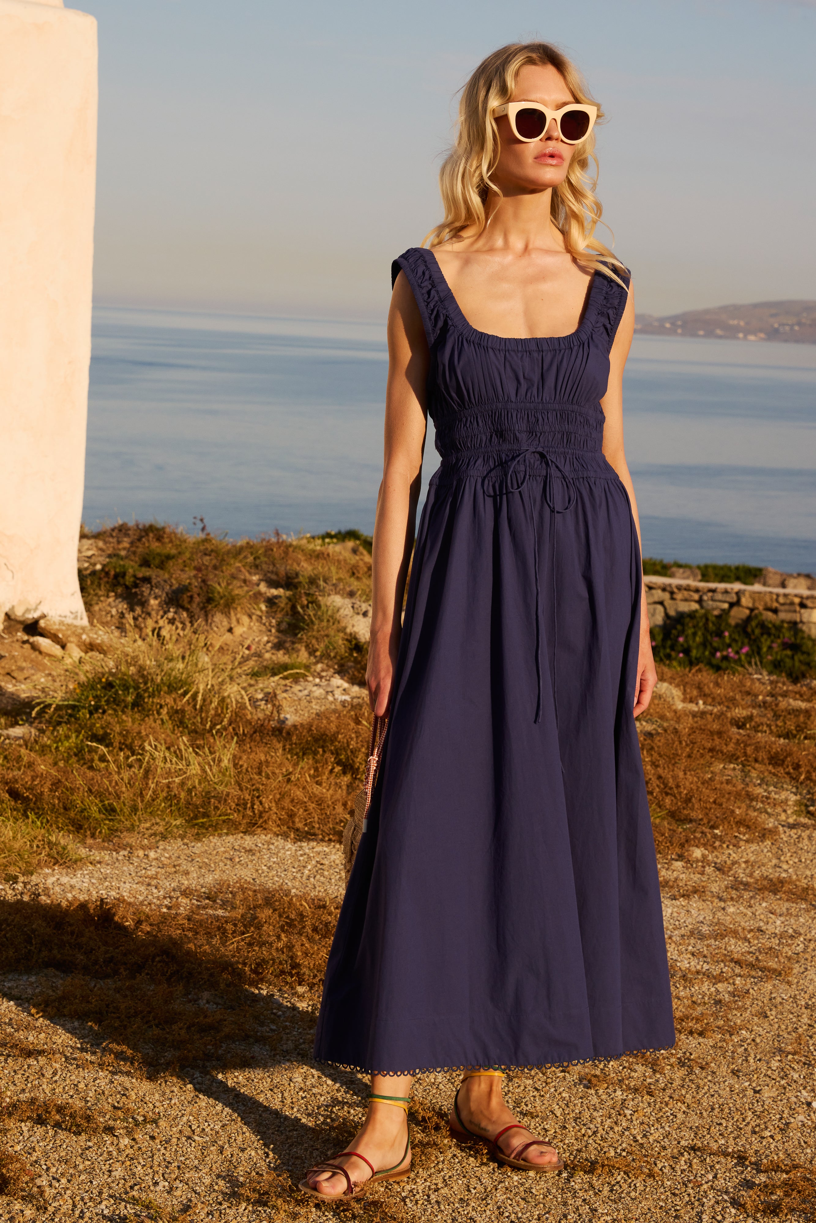 Harper Dress- Tisbury Navy
