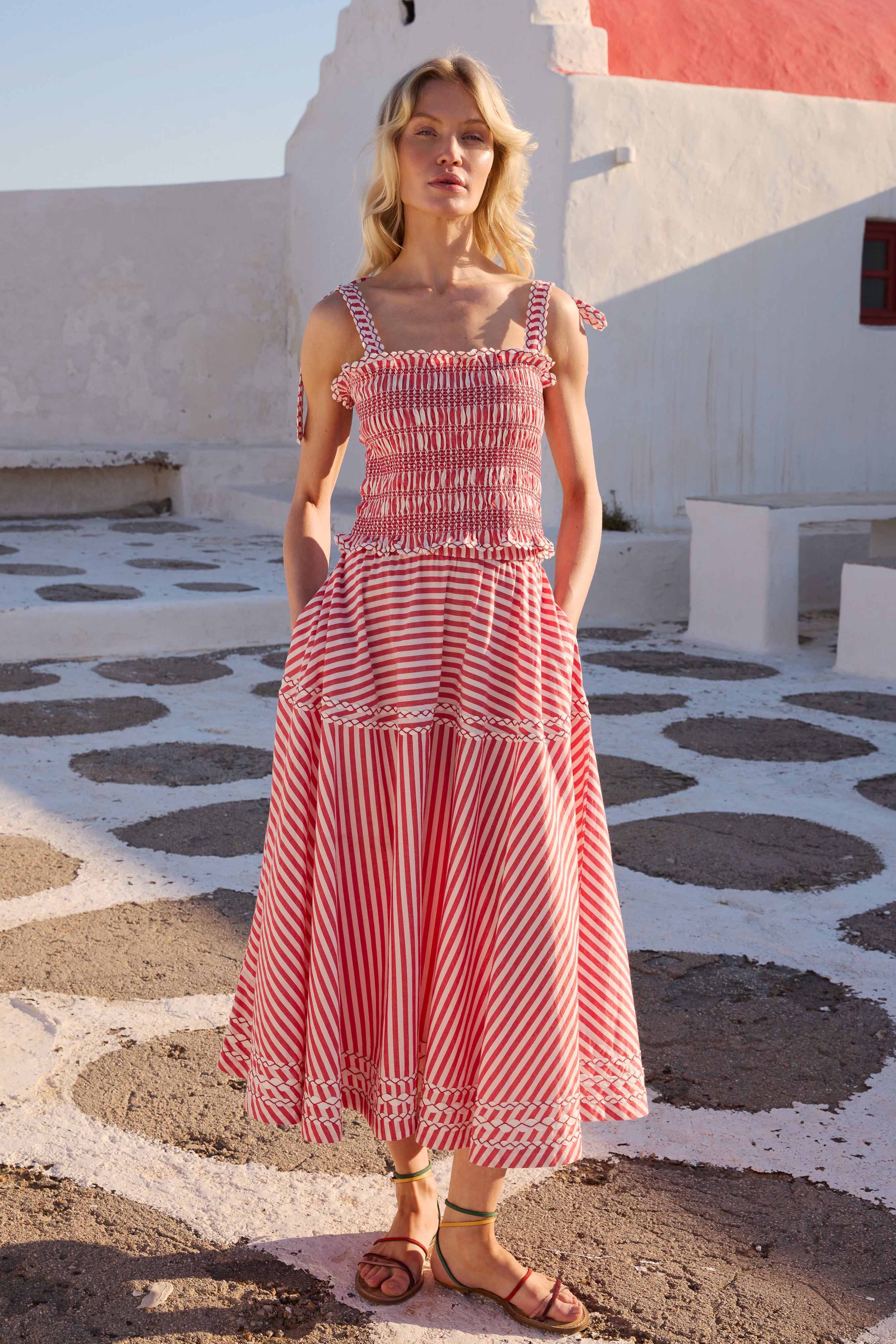 Olivia Skirt- Sconset Red