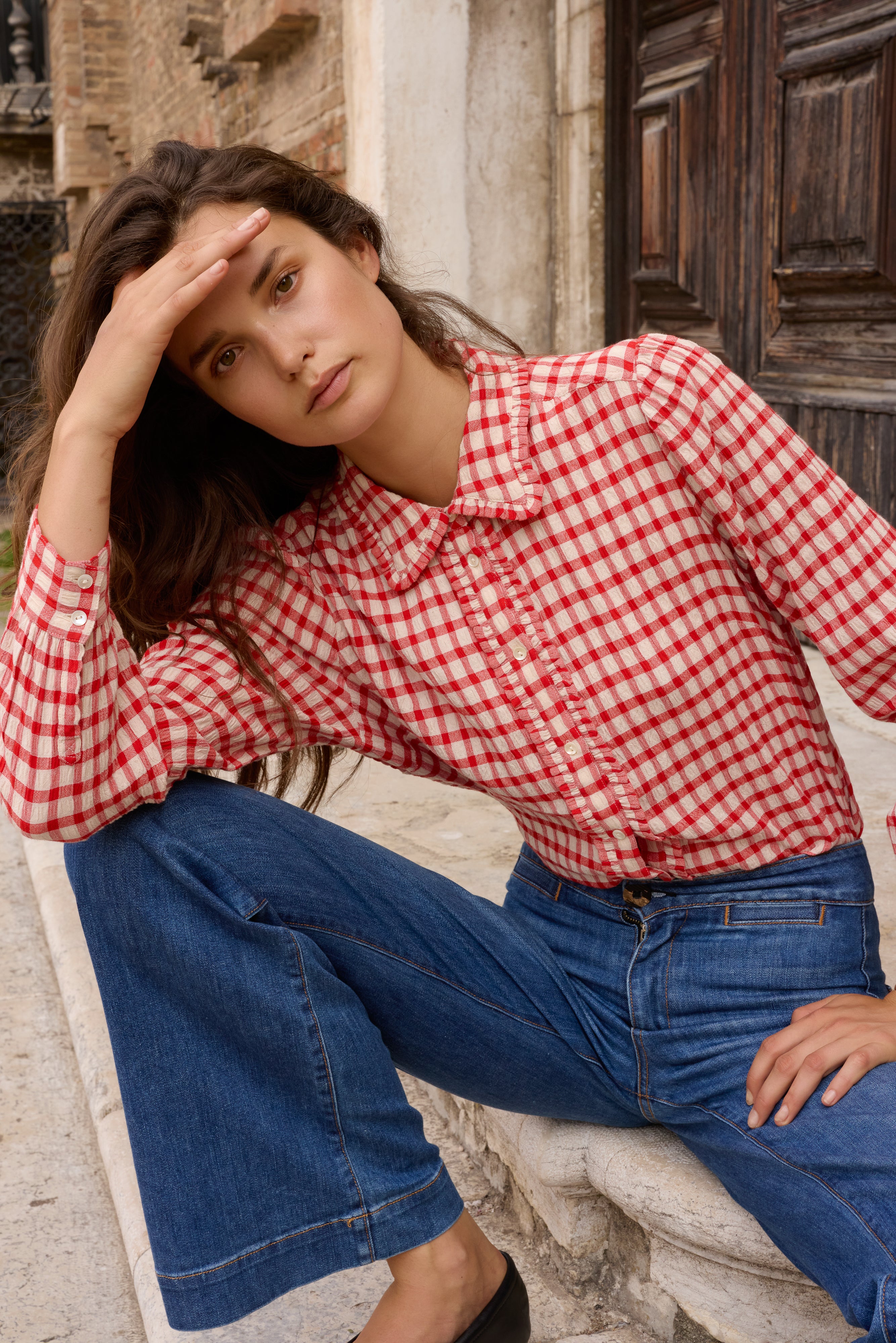 Sigrid Blouse- Antwerp Red
