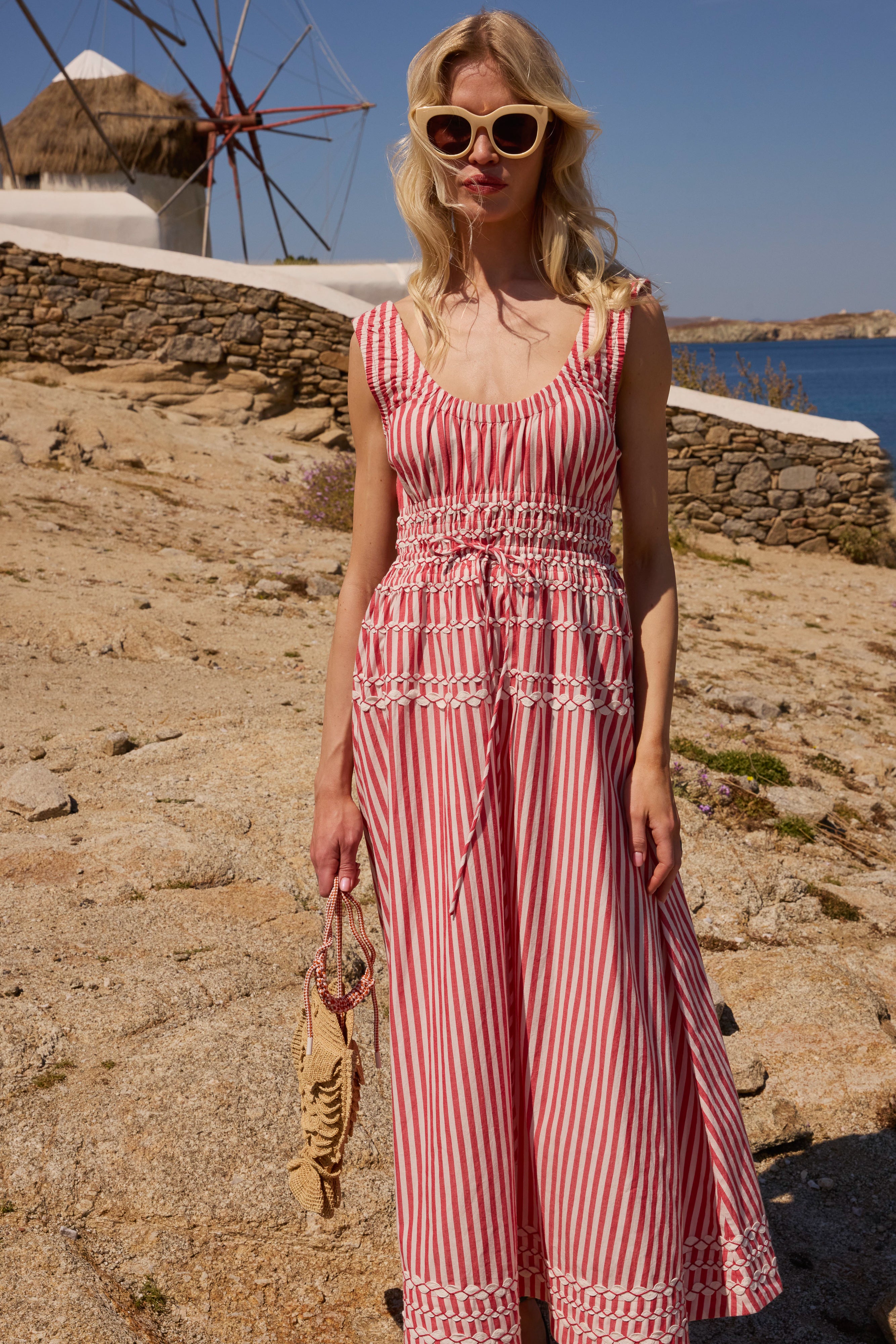 Harper Dress- Sconset Red