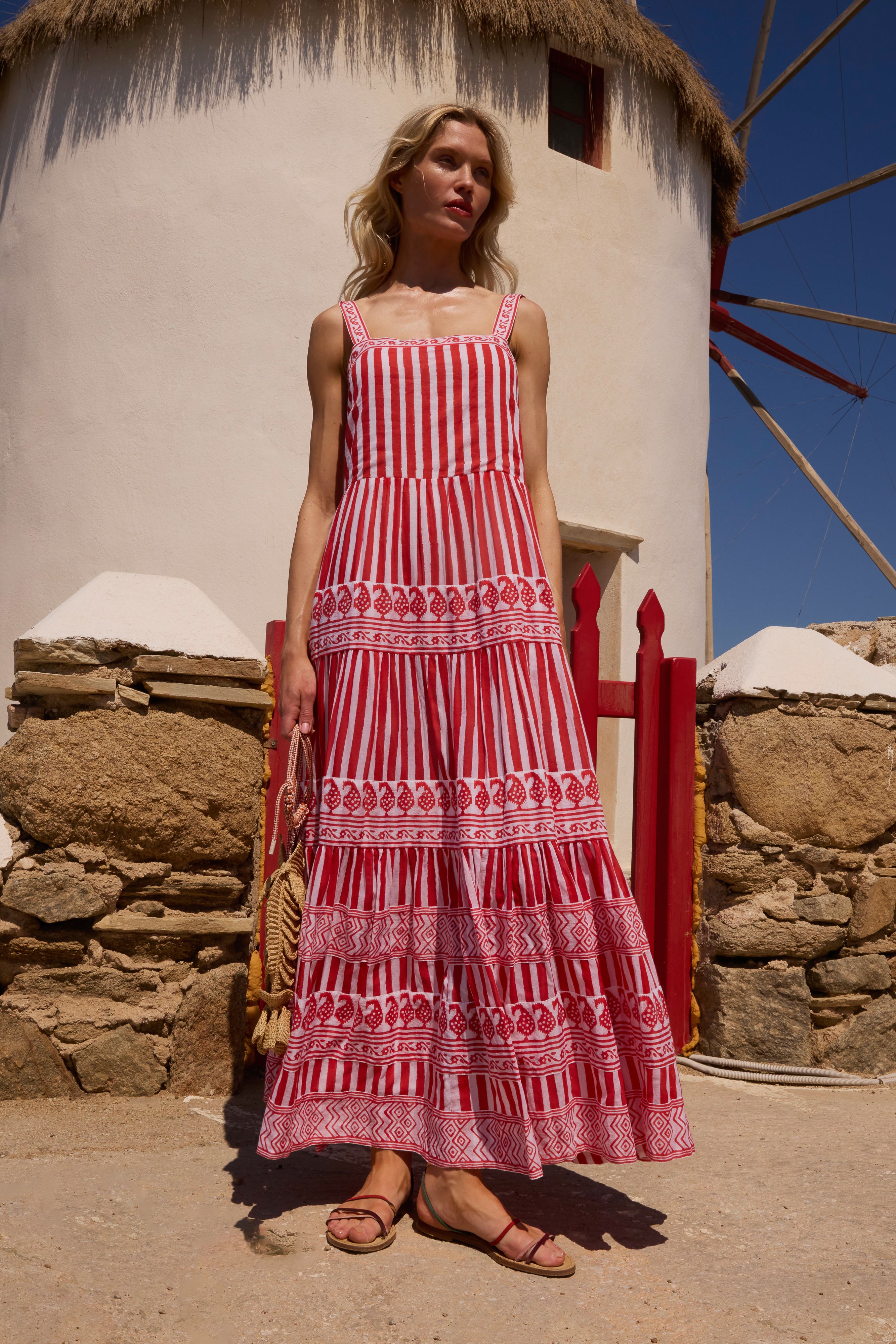 Strappy Maxi- Santorini Red