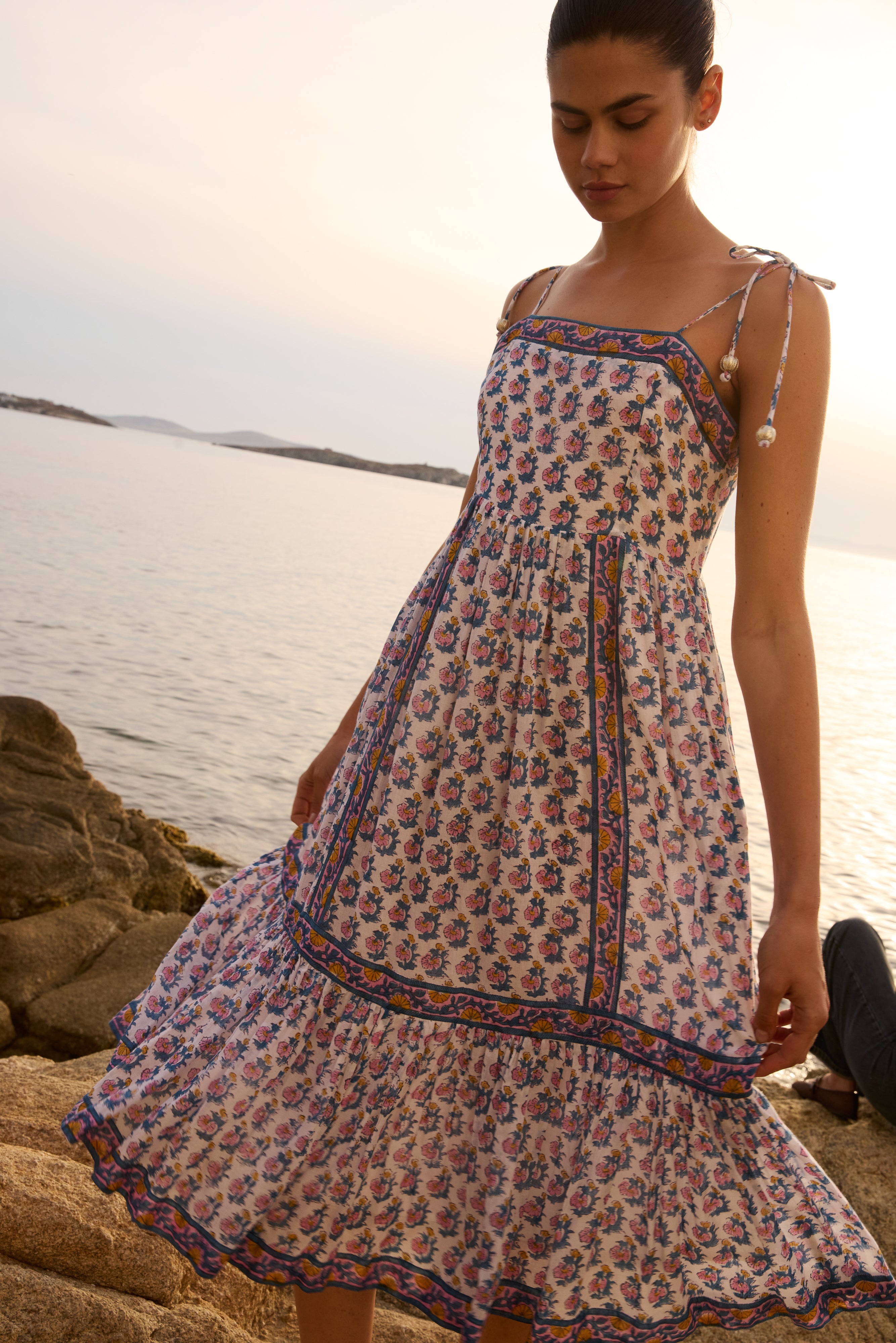 Tie Strap Midi- Crocus Blue