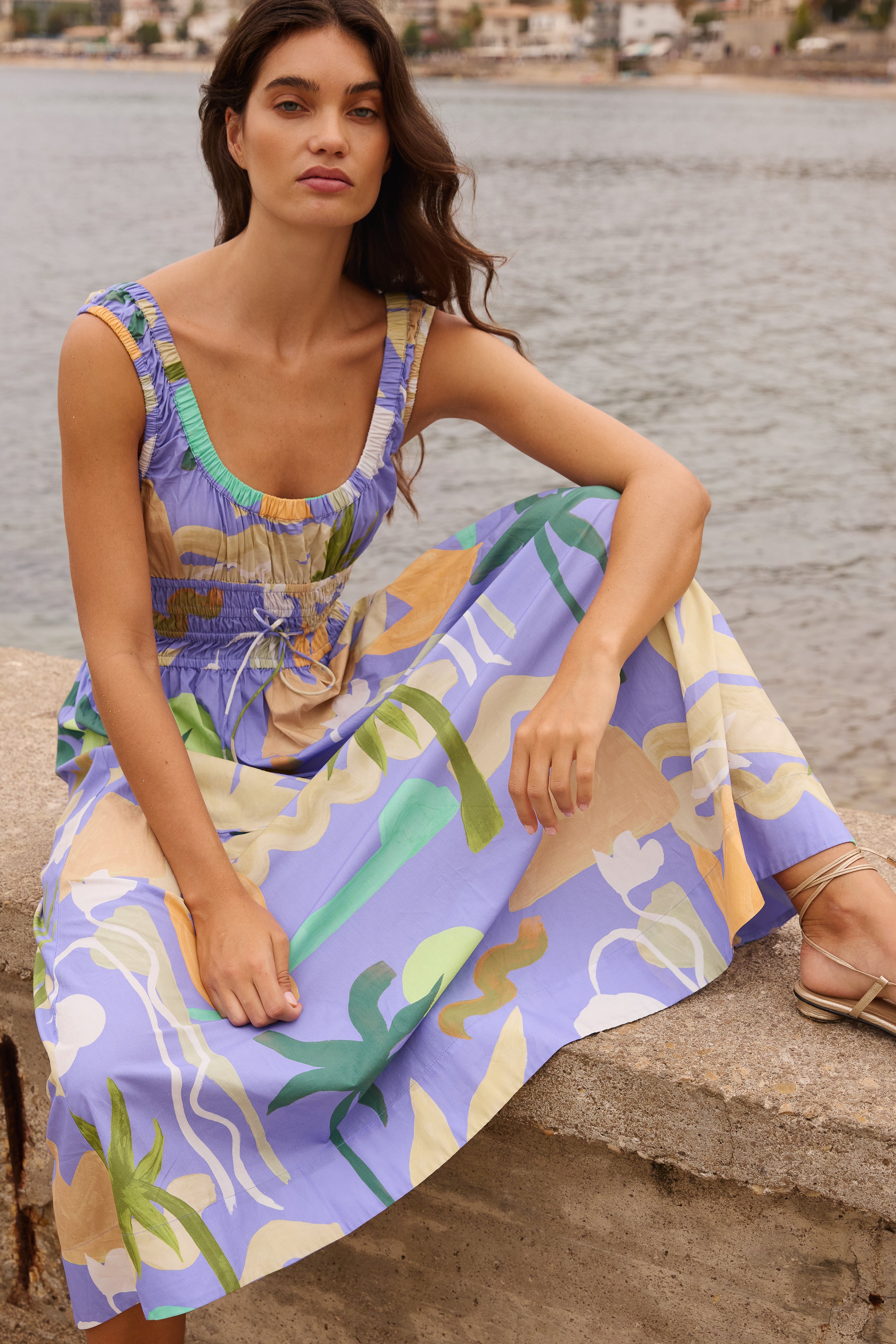 Harper Dress- Paradiso Blue