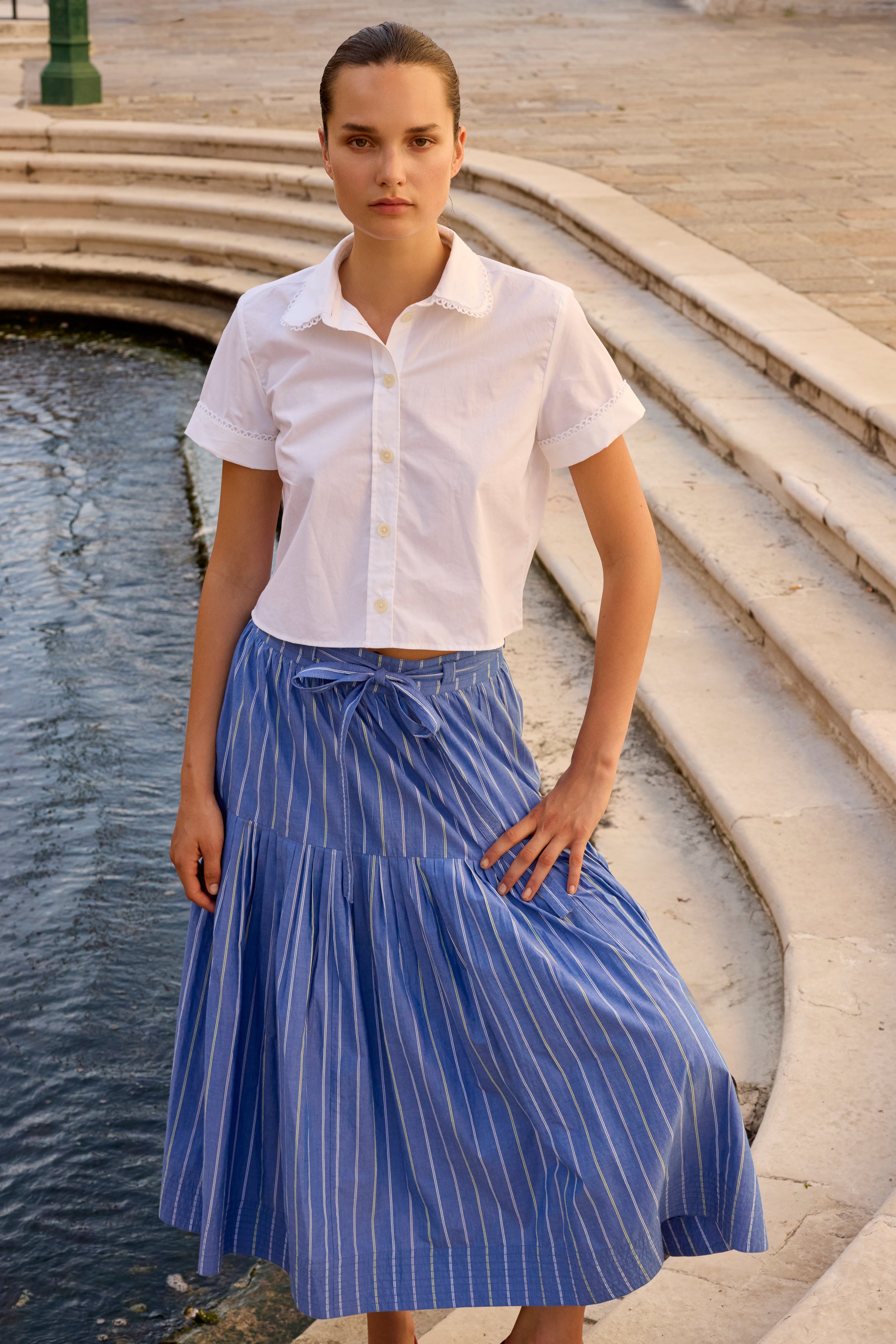 Ginny Skirt- Thalia Blue