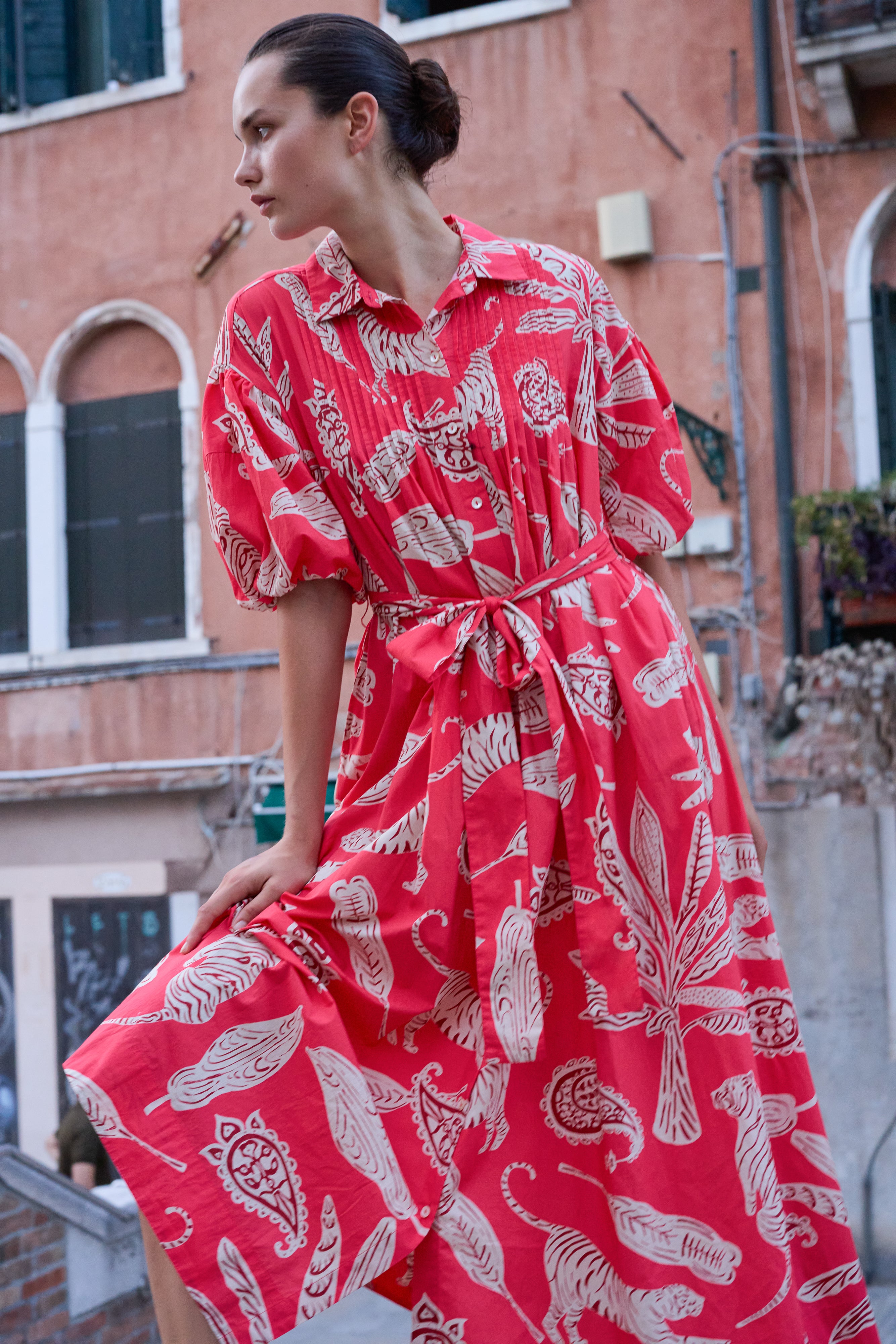 Serena Dress- Bengal Brick