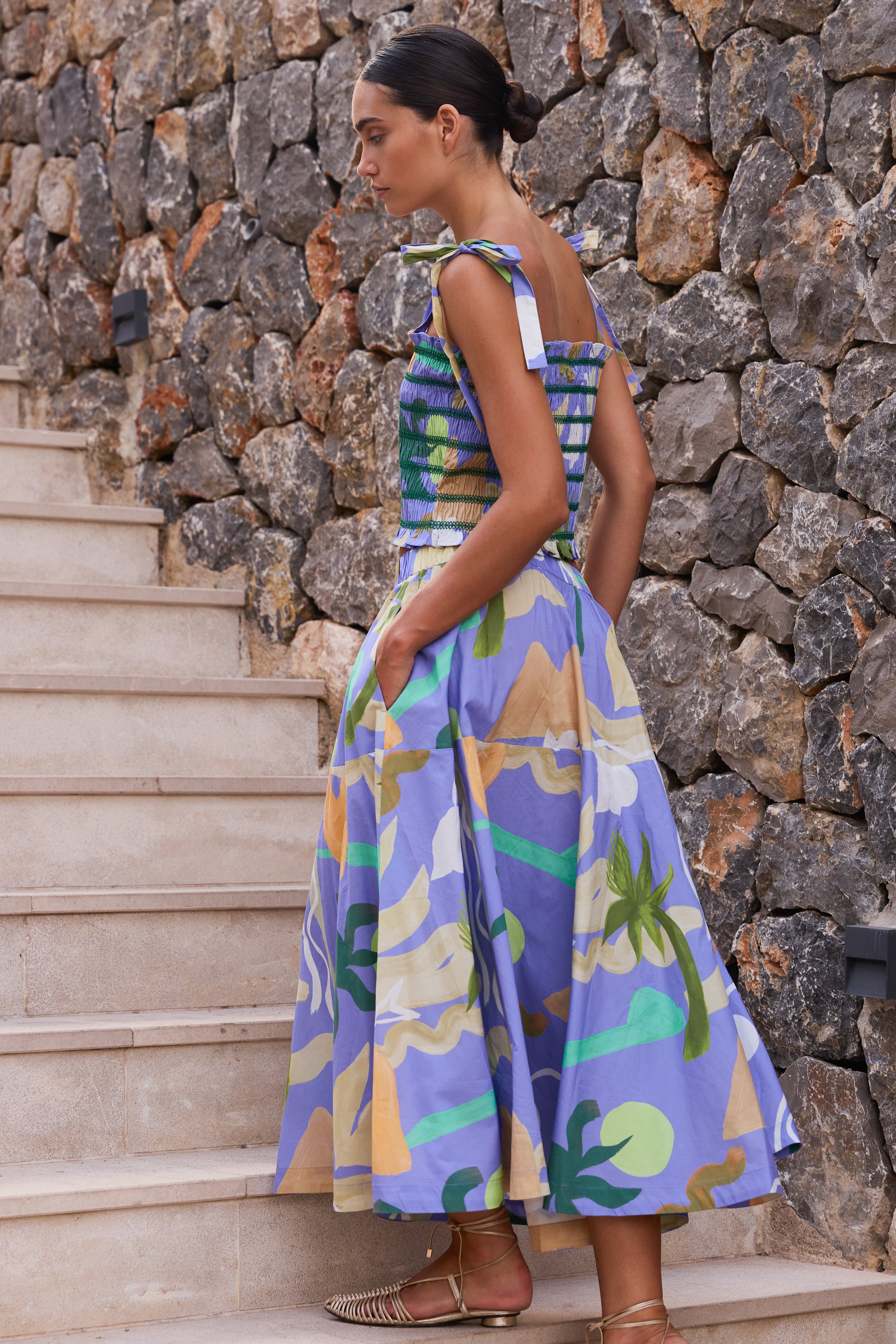 Ella Top- Paradiso Blue