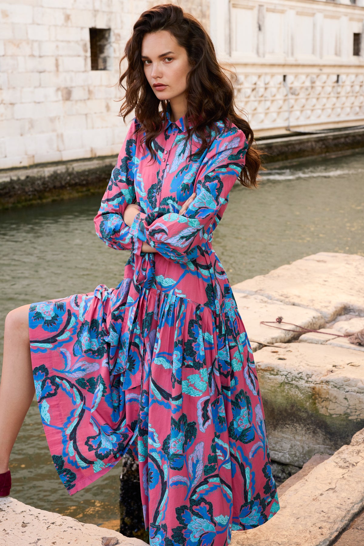 Nora Dress- Bergamo Cinnamon