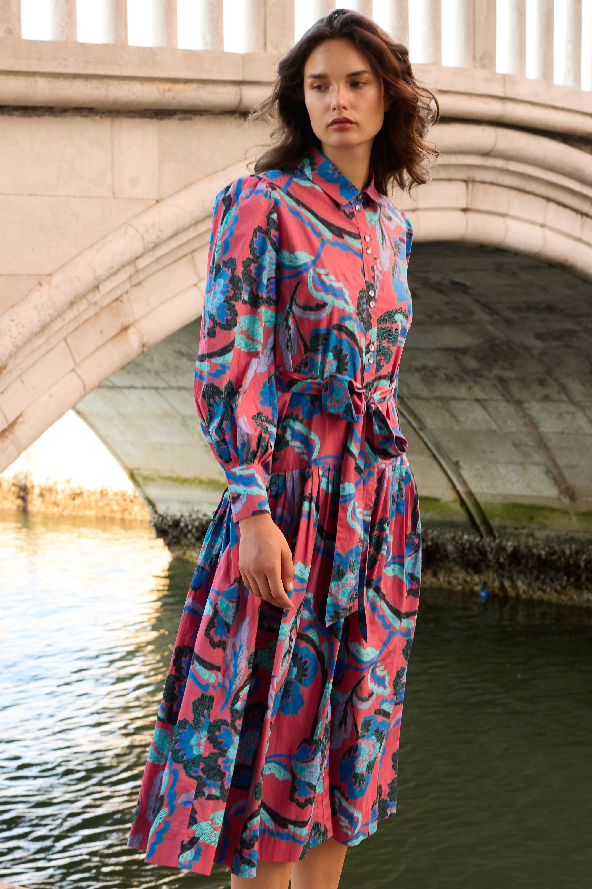 Nora Dress- Bergamo Cinnamon