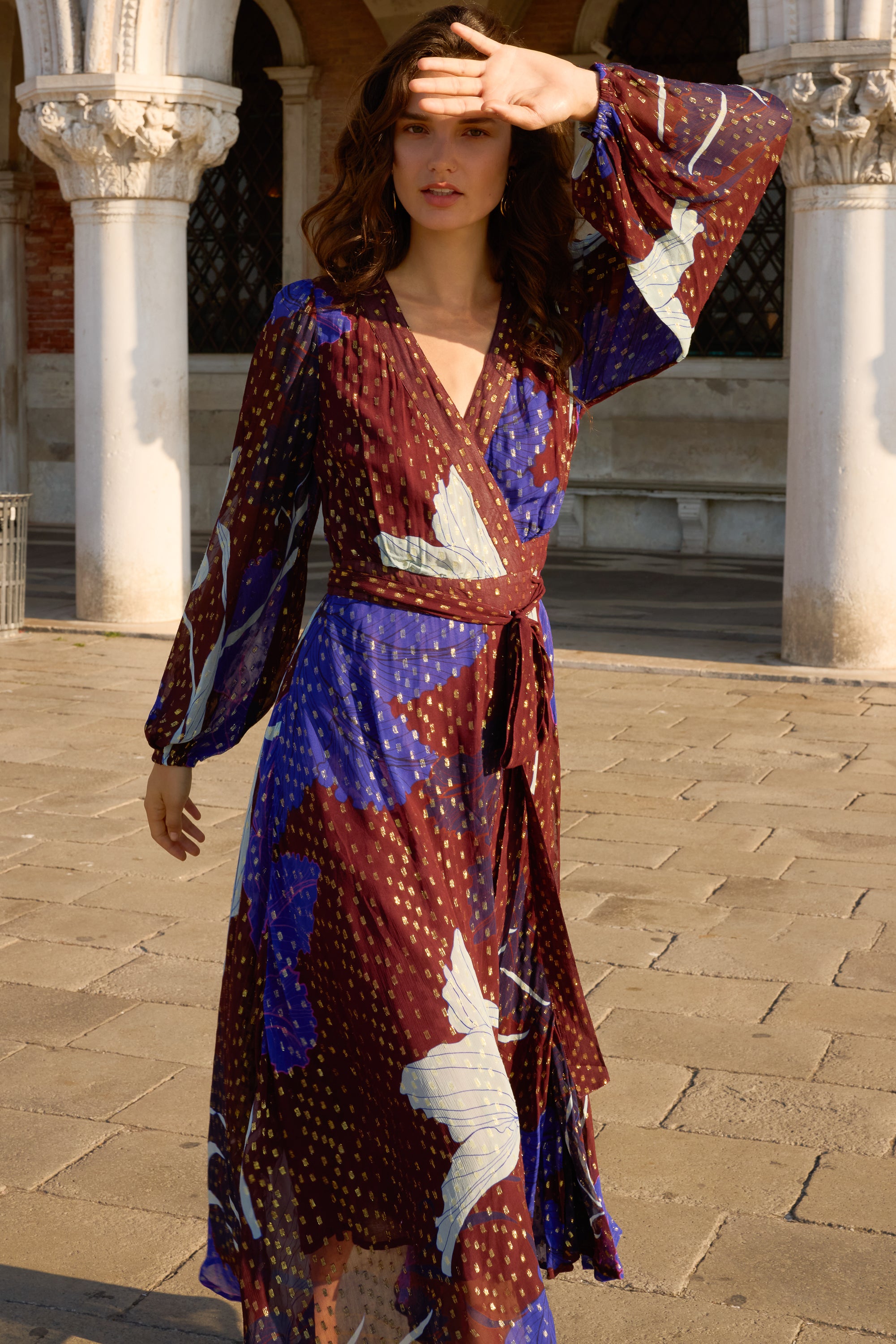 Wrap Dress- Hague Cobalt