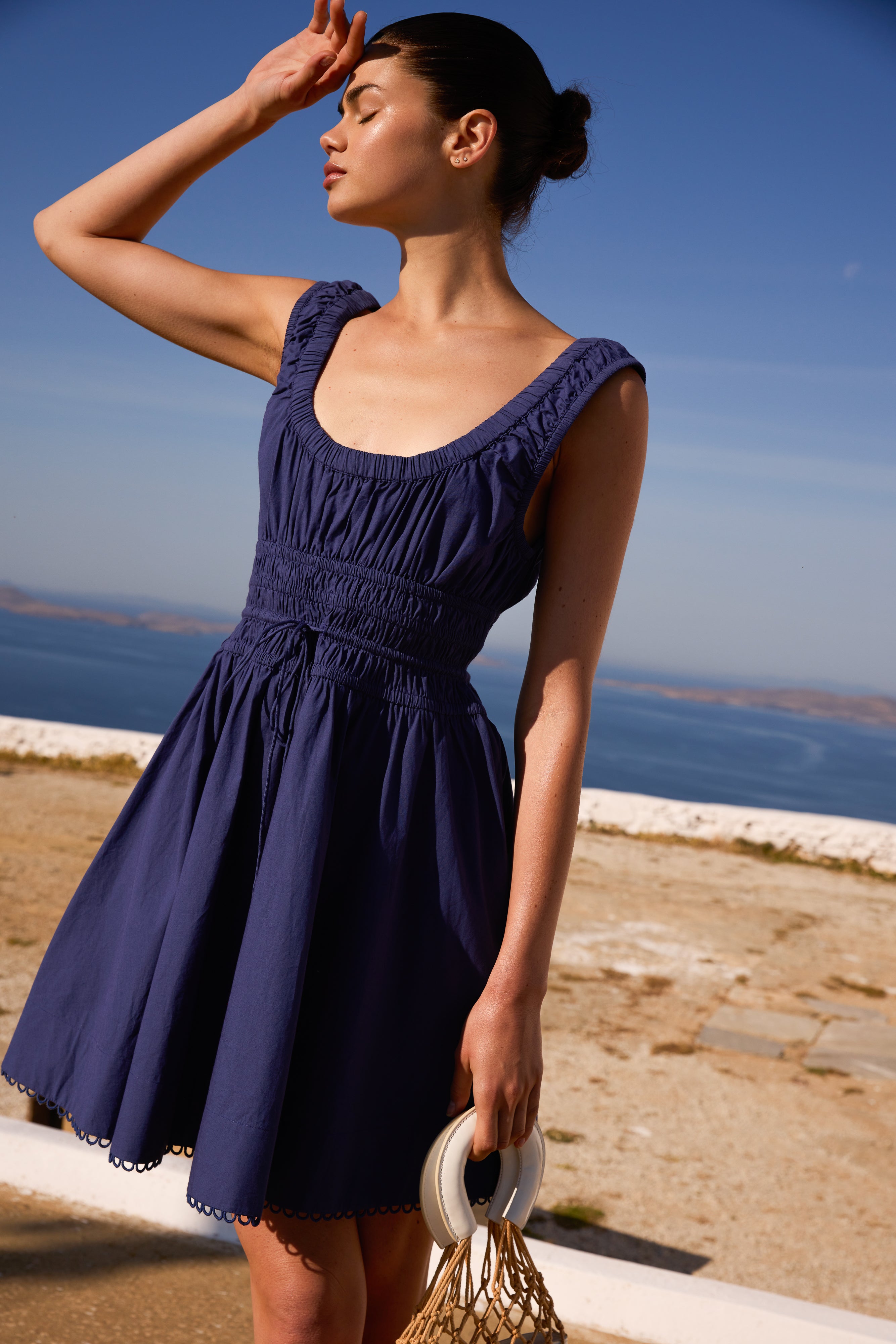 Harper Mini Dress- Tisbury Navy