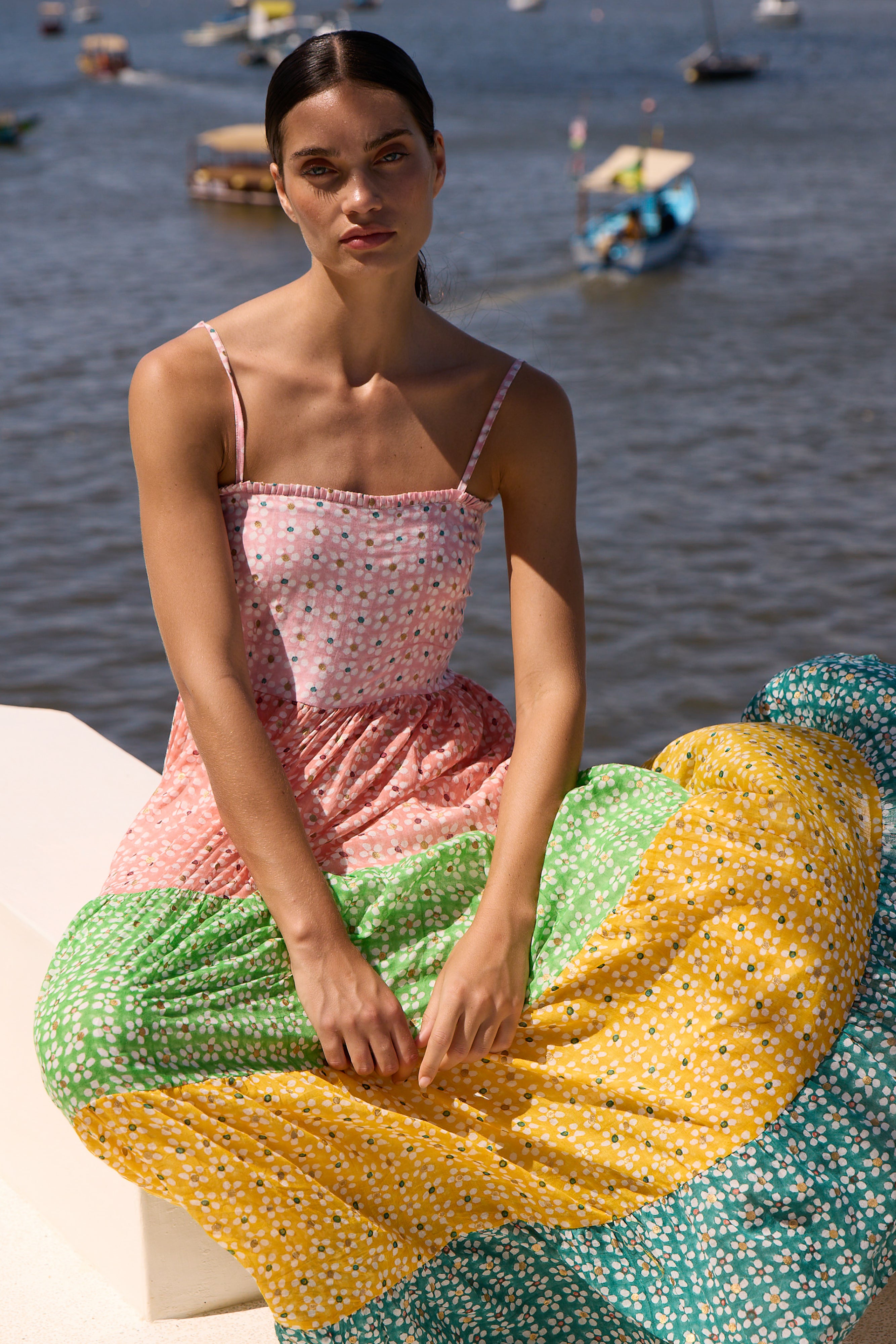 Smocked Back Maxi- Aster Pink