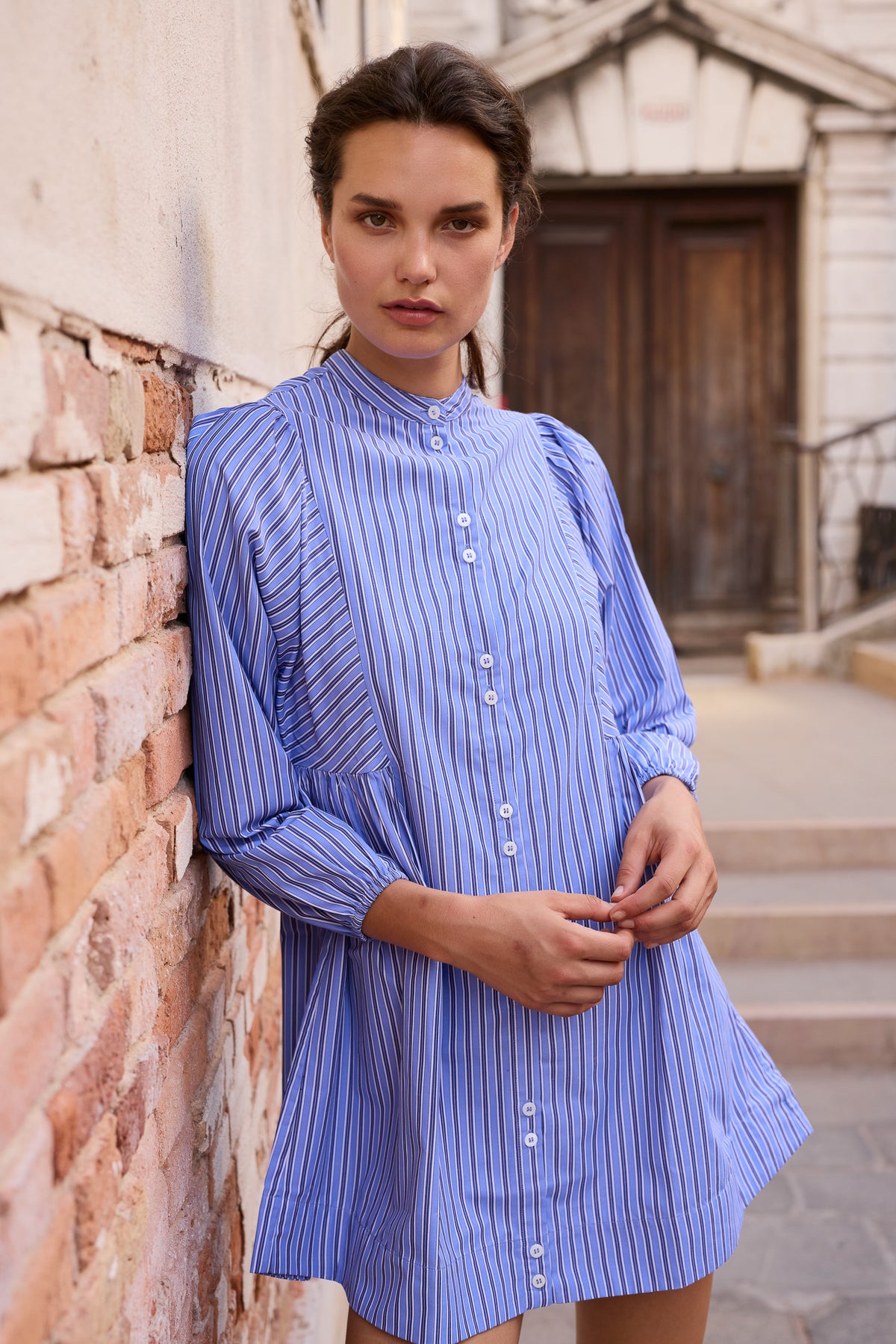 Avery Dress- Merrill Blue
