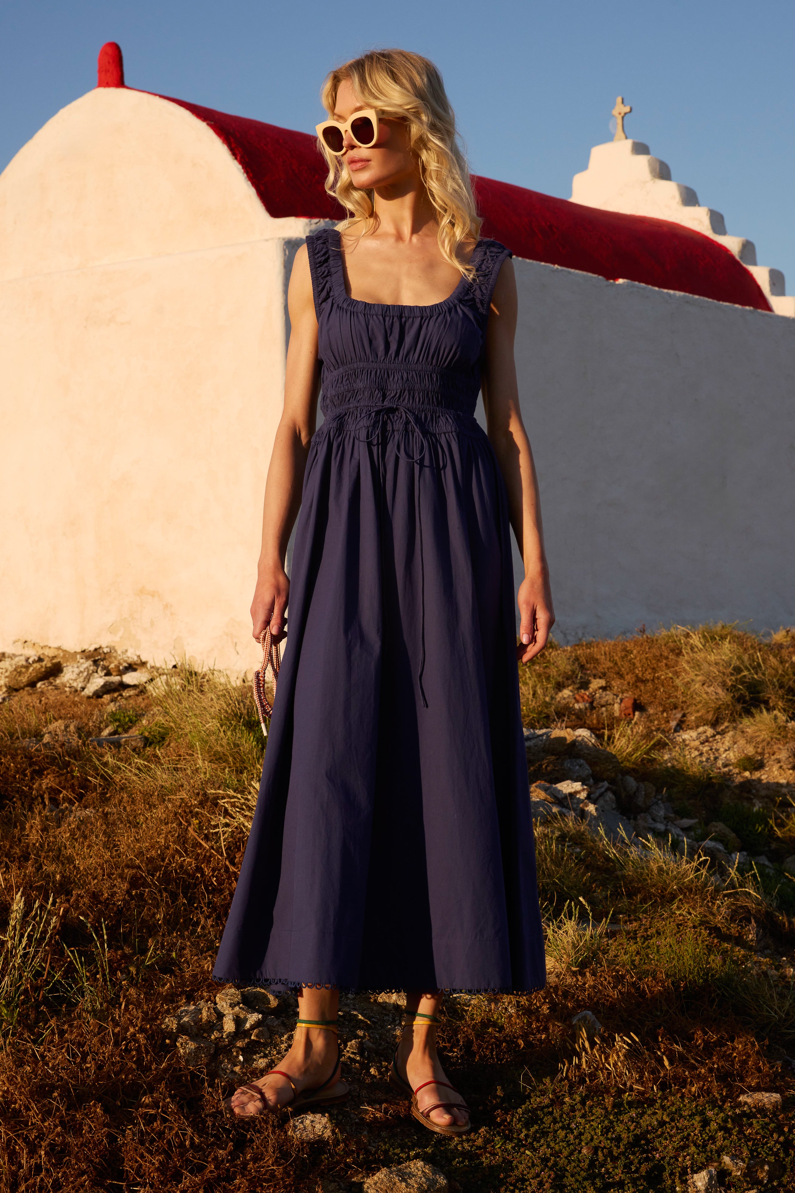 Harper Dress- Tisbury Navy