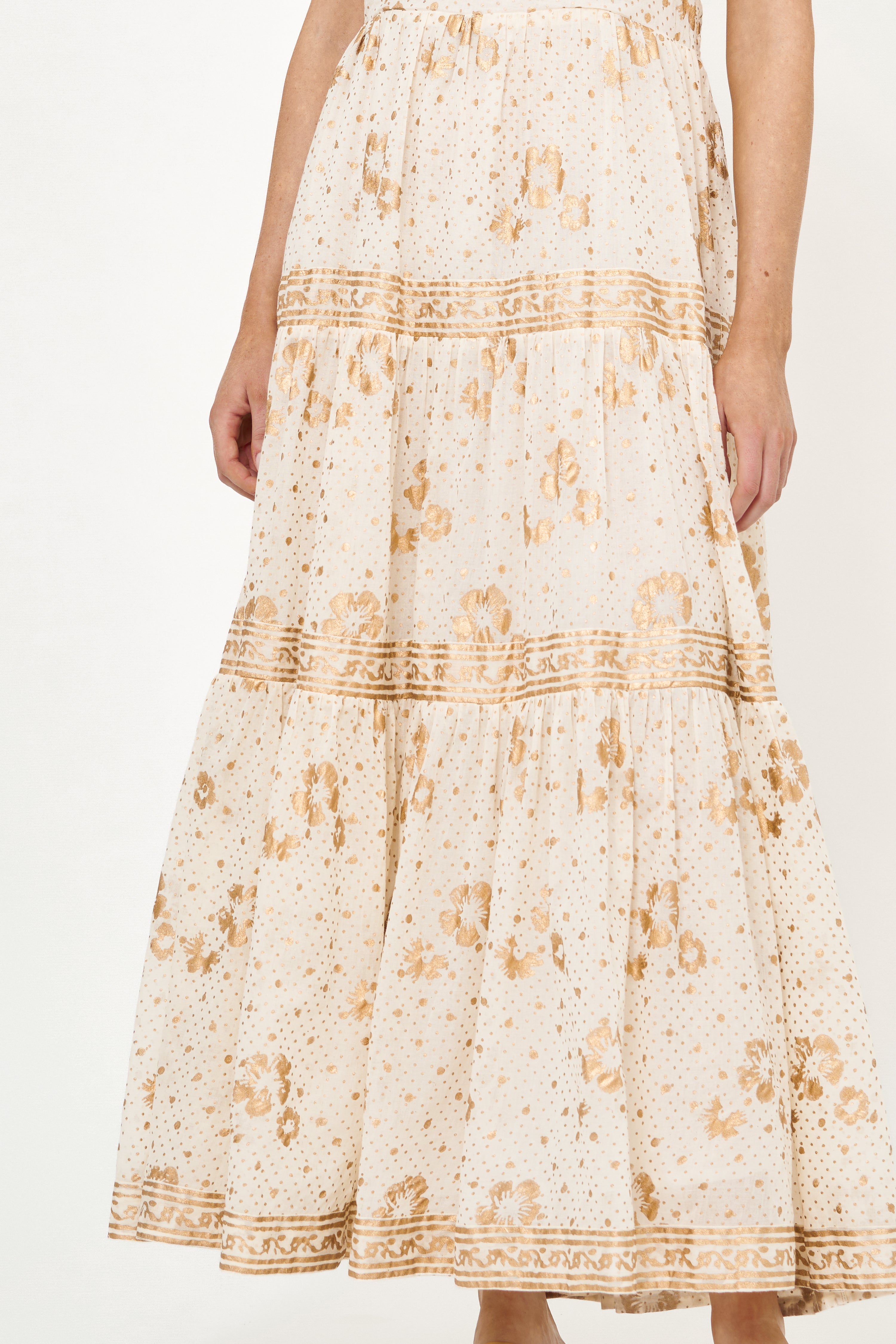 Strappy Maxi- Carlin Cream Gold