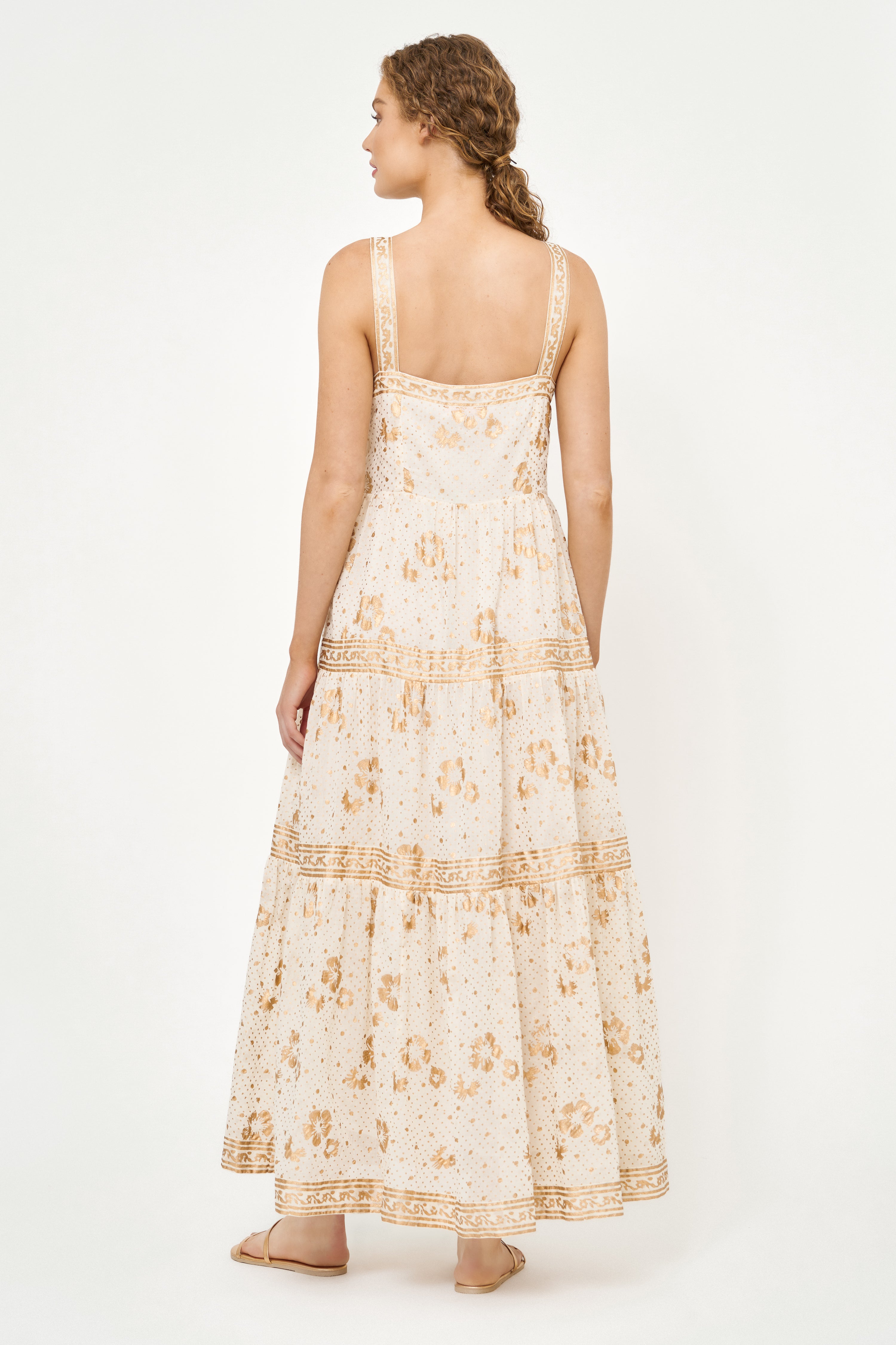 Strappy Maxi- Carlin Cream Gold