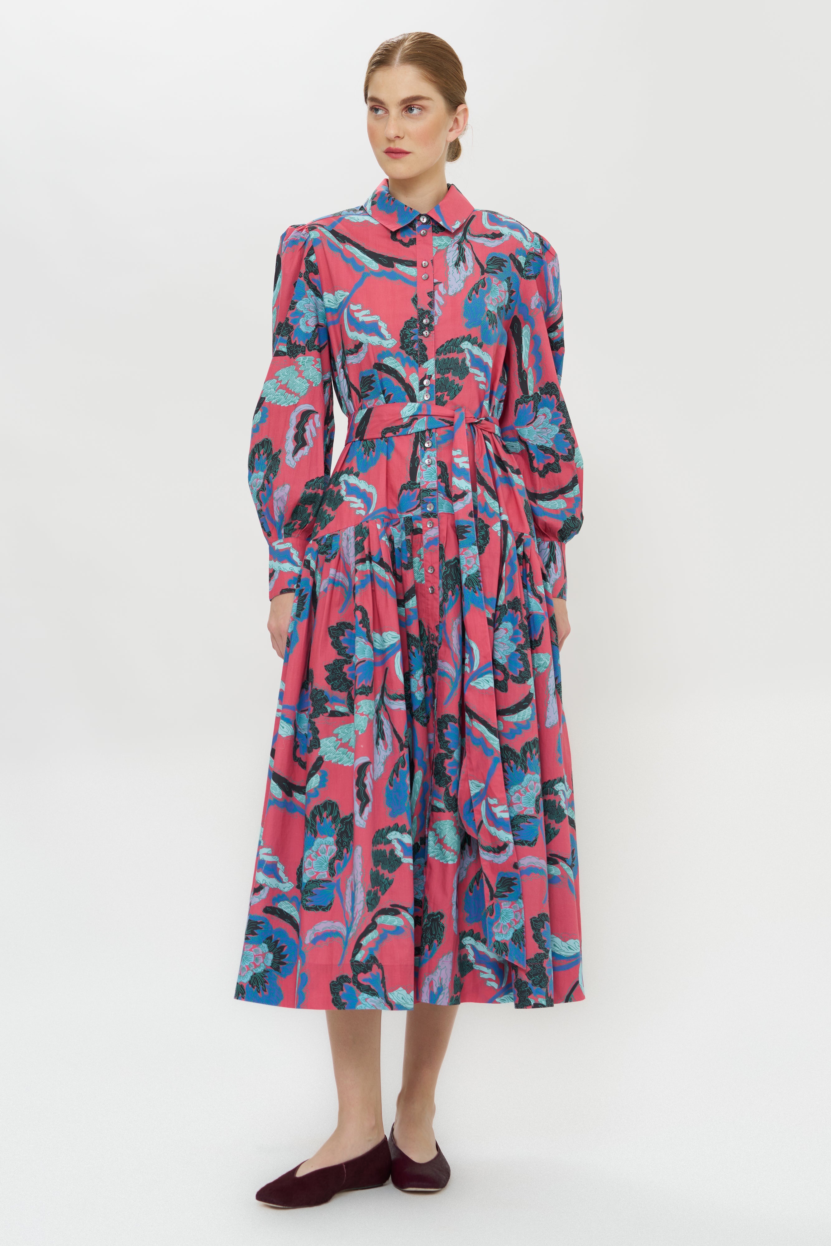 Nora Dress- Bergamo Cinnamon