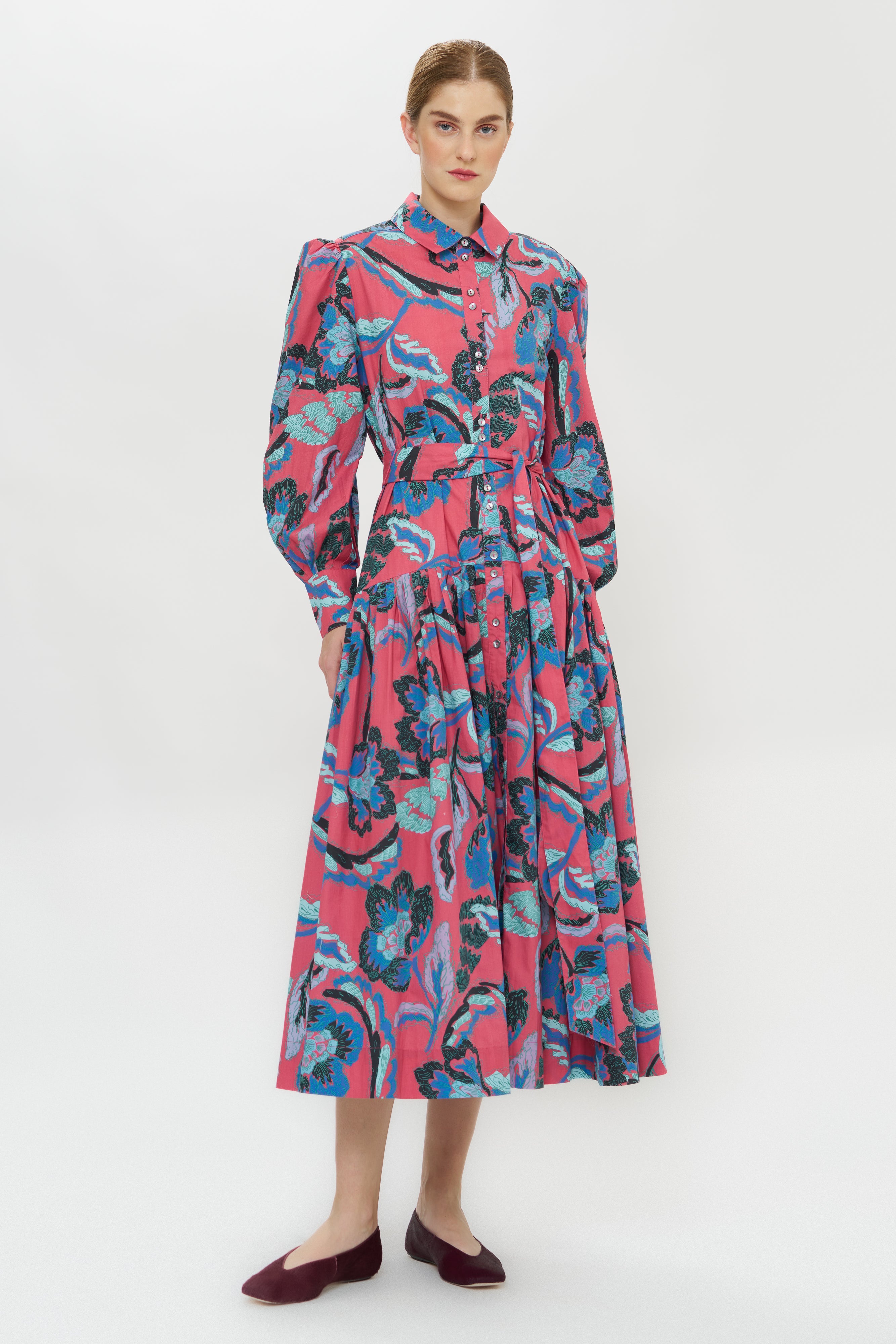 Nora Dress- Bergamo Cinnamon