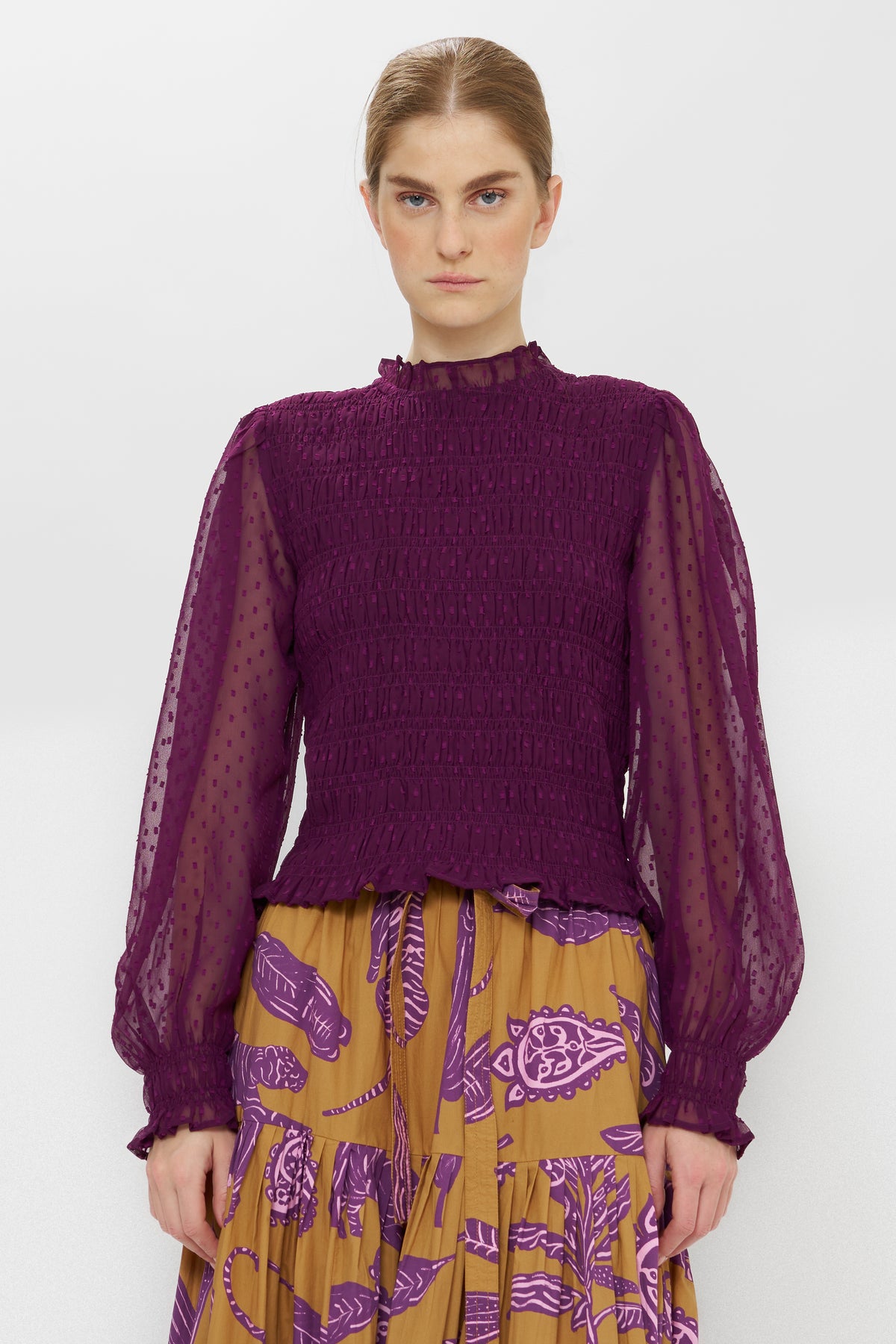 Willow Top- Geneva Plum