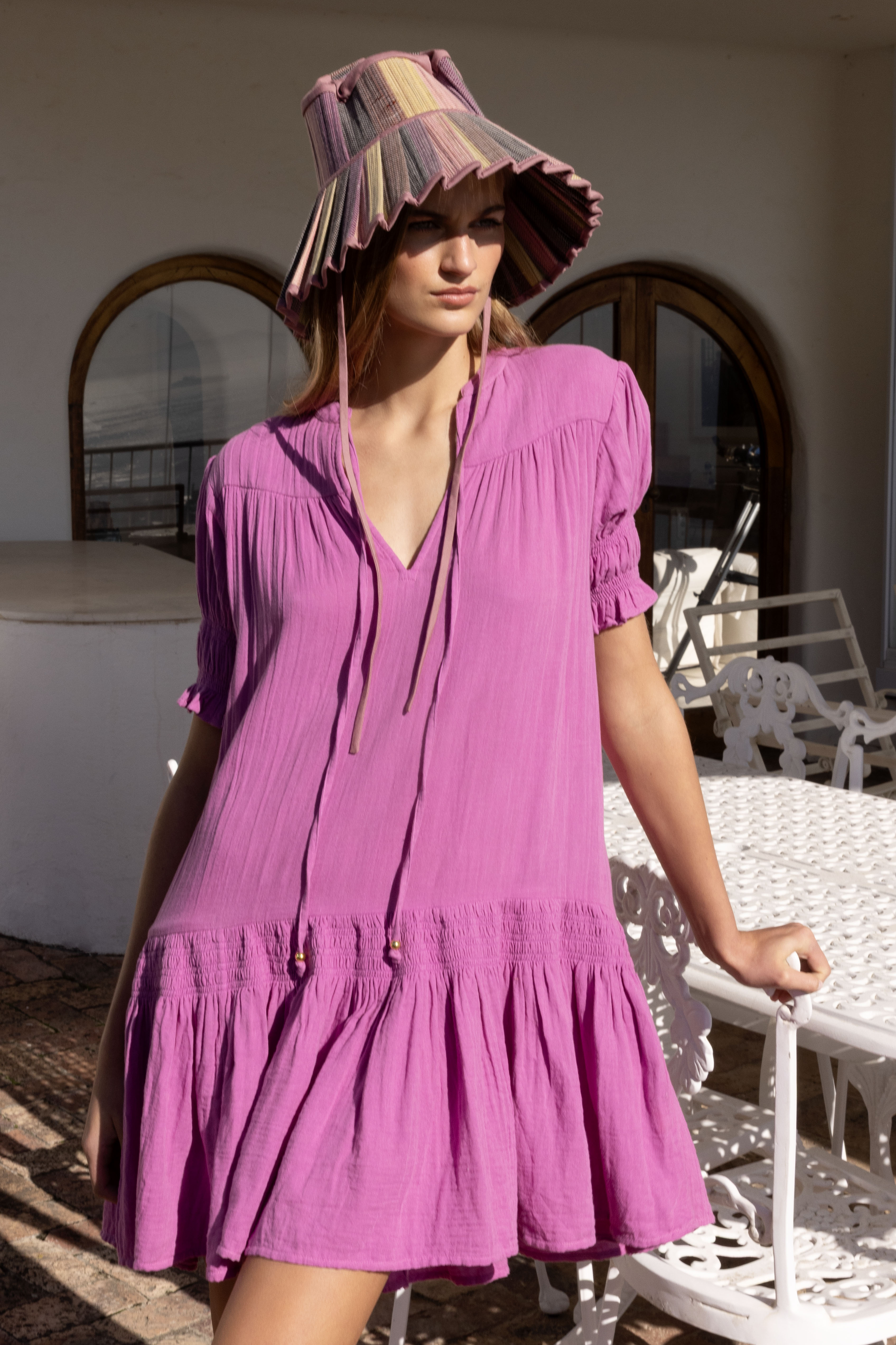 Smocked Drop Mini- Bahama Purple