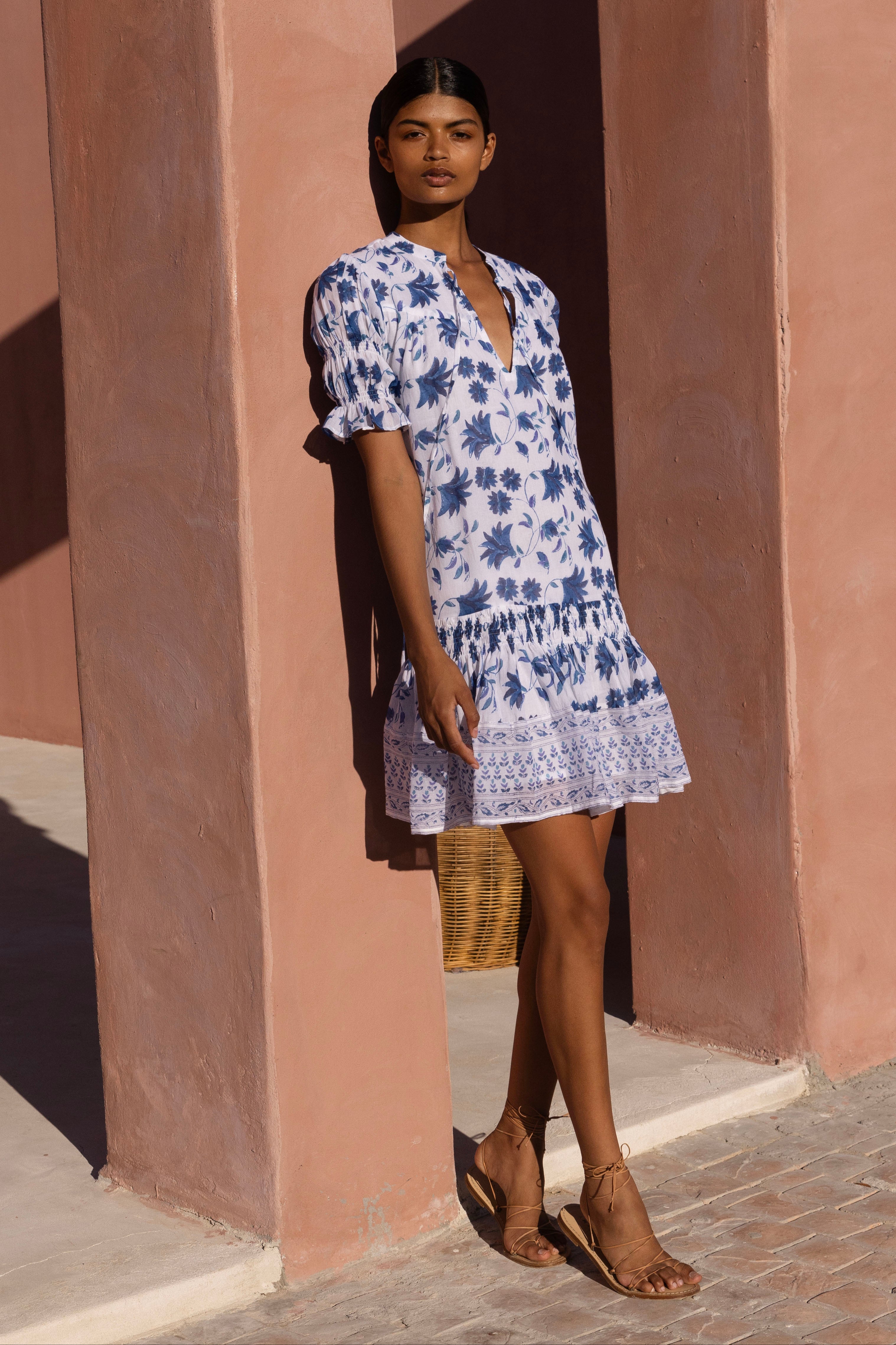 Smocked Drop Mini- Marion Blue