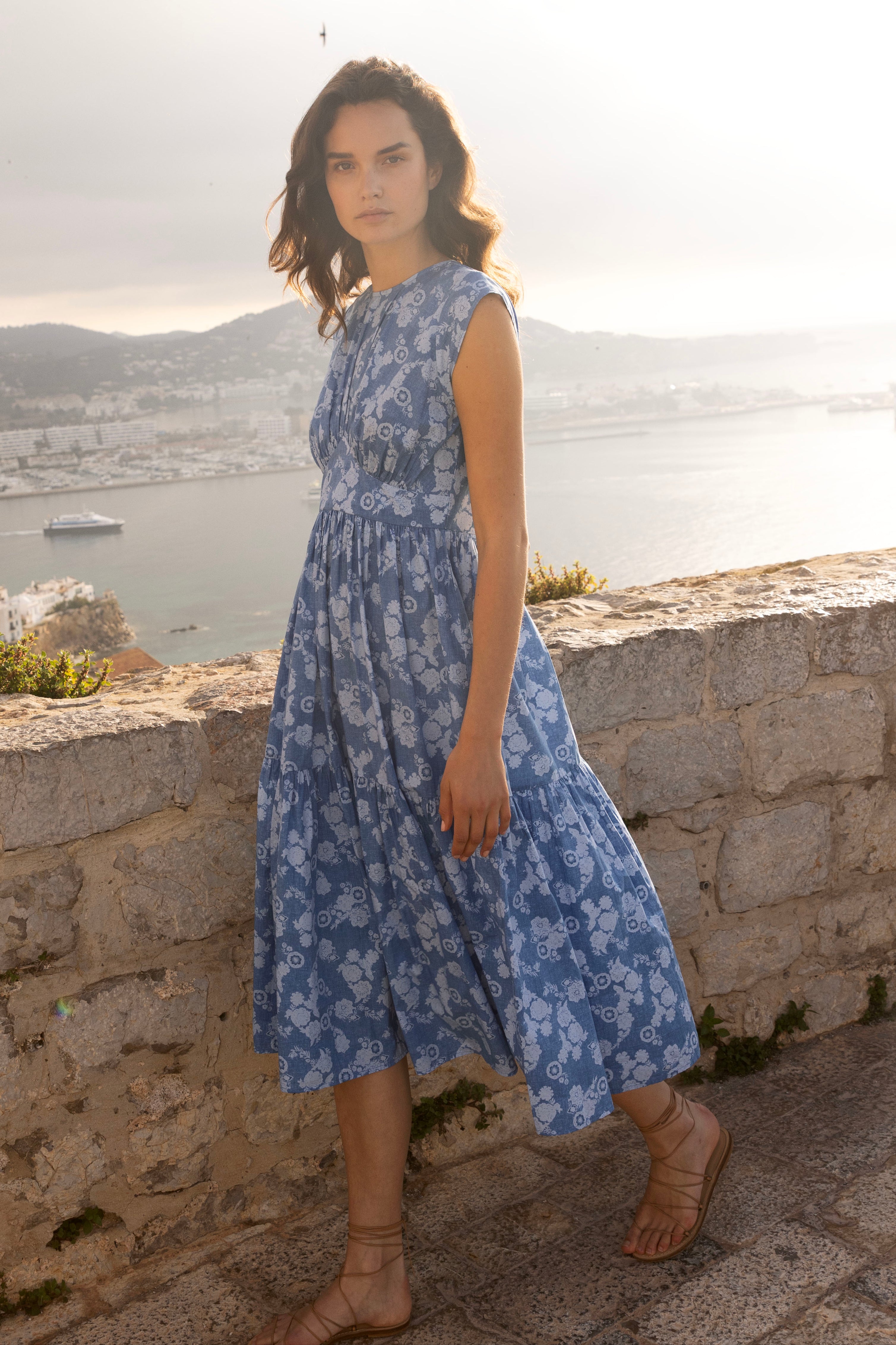 Cap Sleeve Midi- Pretoria Navy