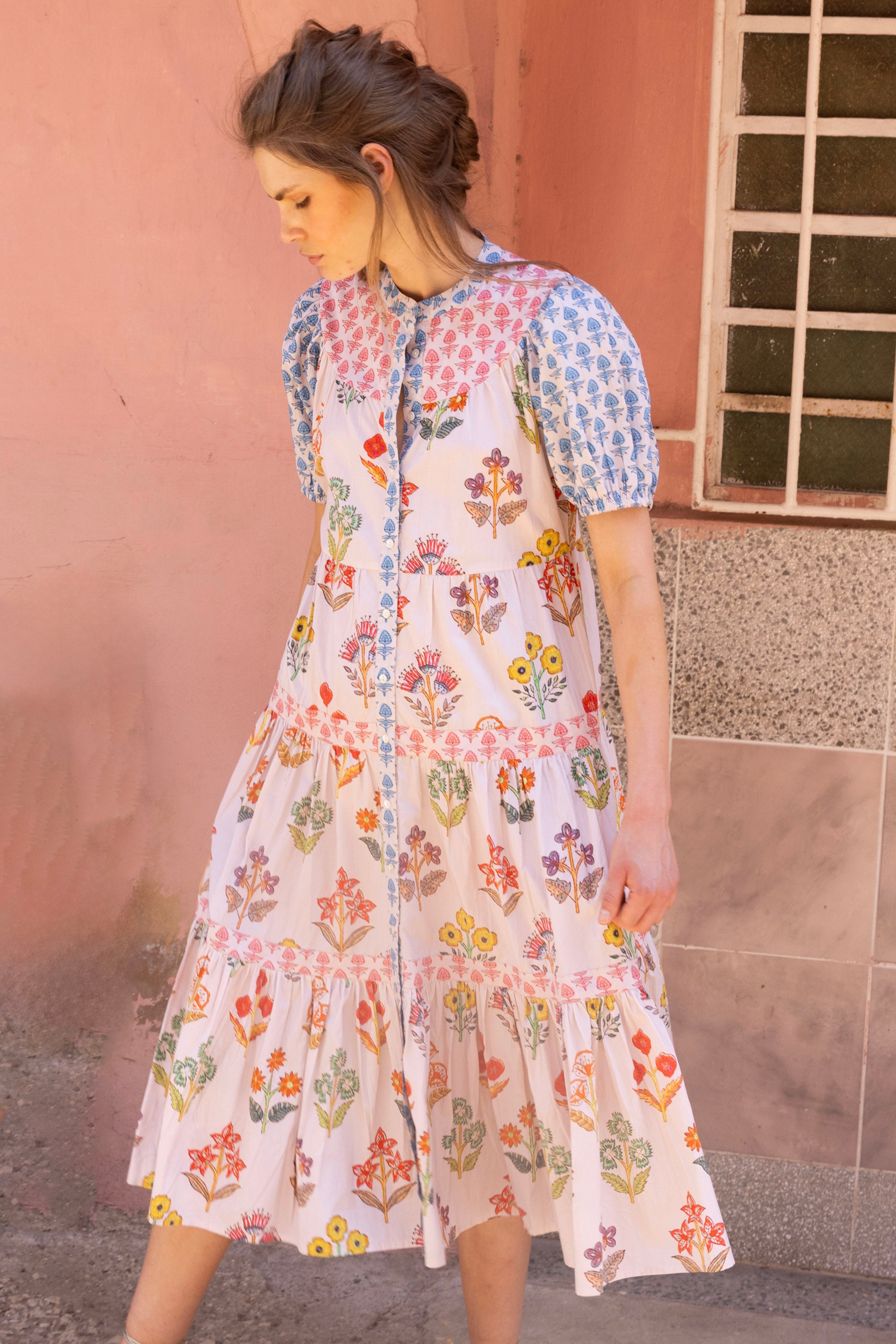 Scoop Tiered Midi- Provence Blue