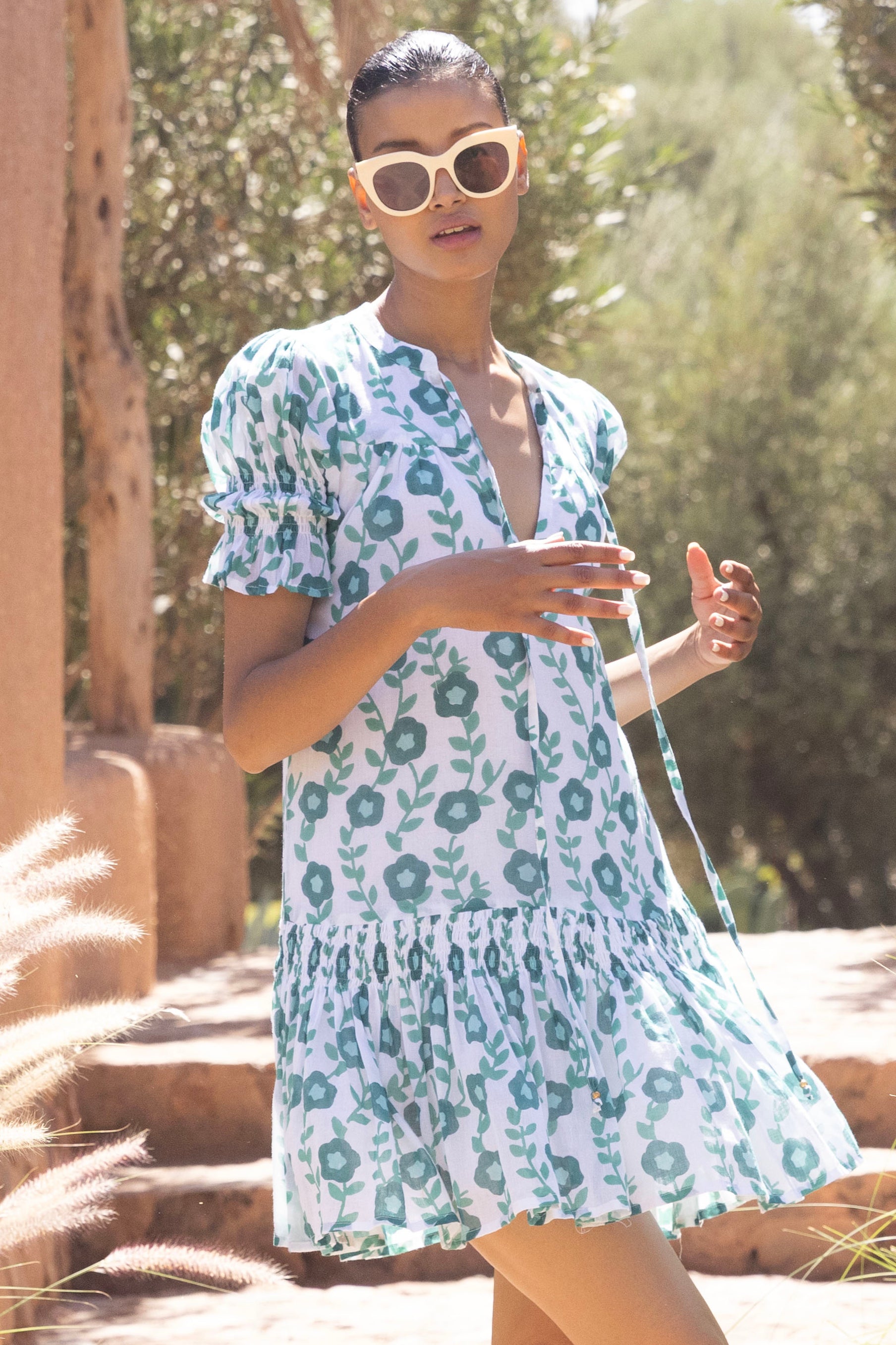 Smocked Drop Mini- Toscana Green