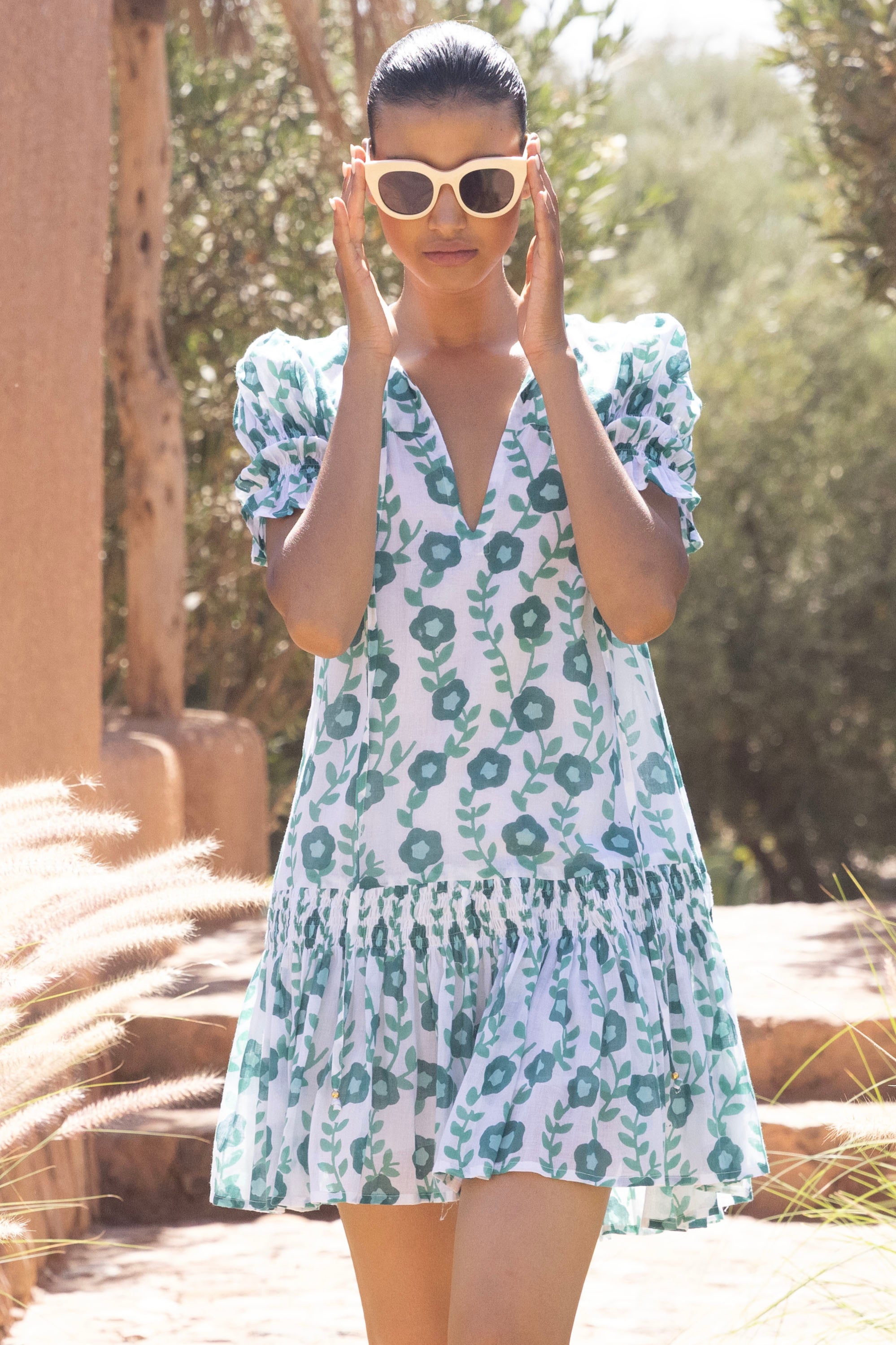 Smocked Drop Mini- Toscana Green