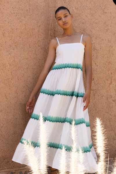 u**様 apolina Smocked Back Maxi- Pacifica Aqua – OLIPHANTDESIGN