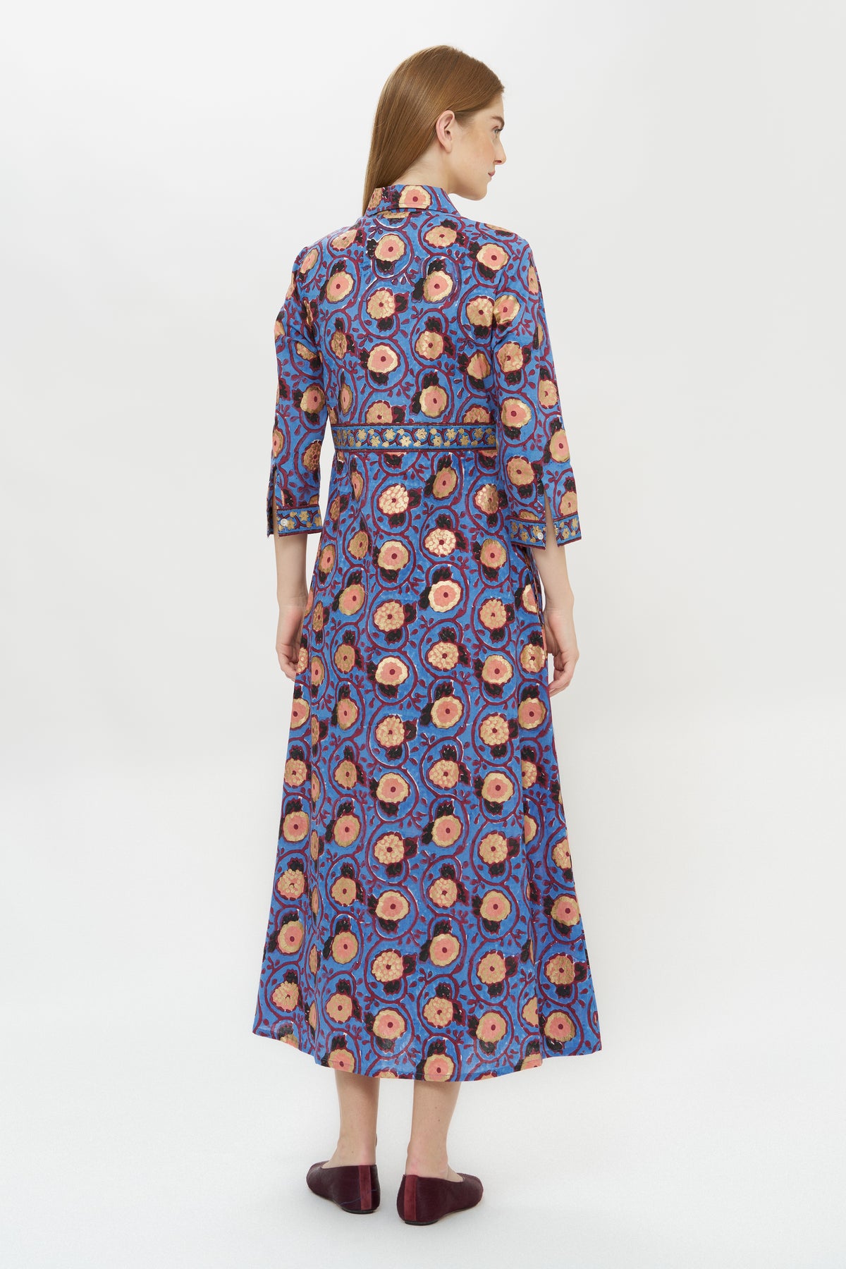 Shirt Dress Maxi- Verona Blue