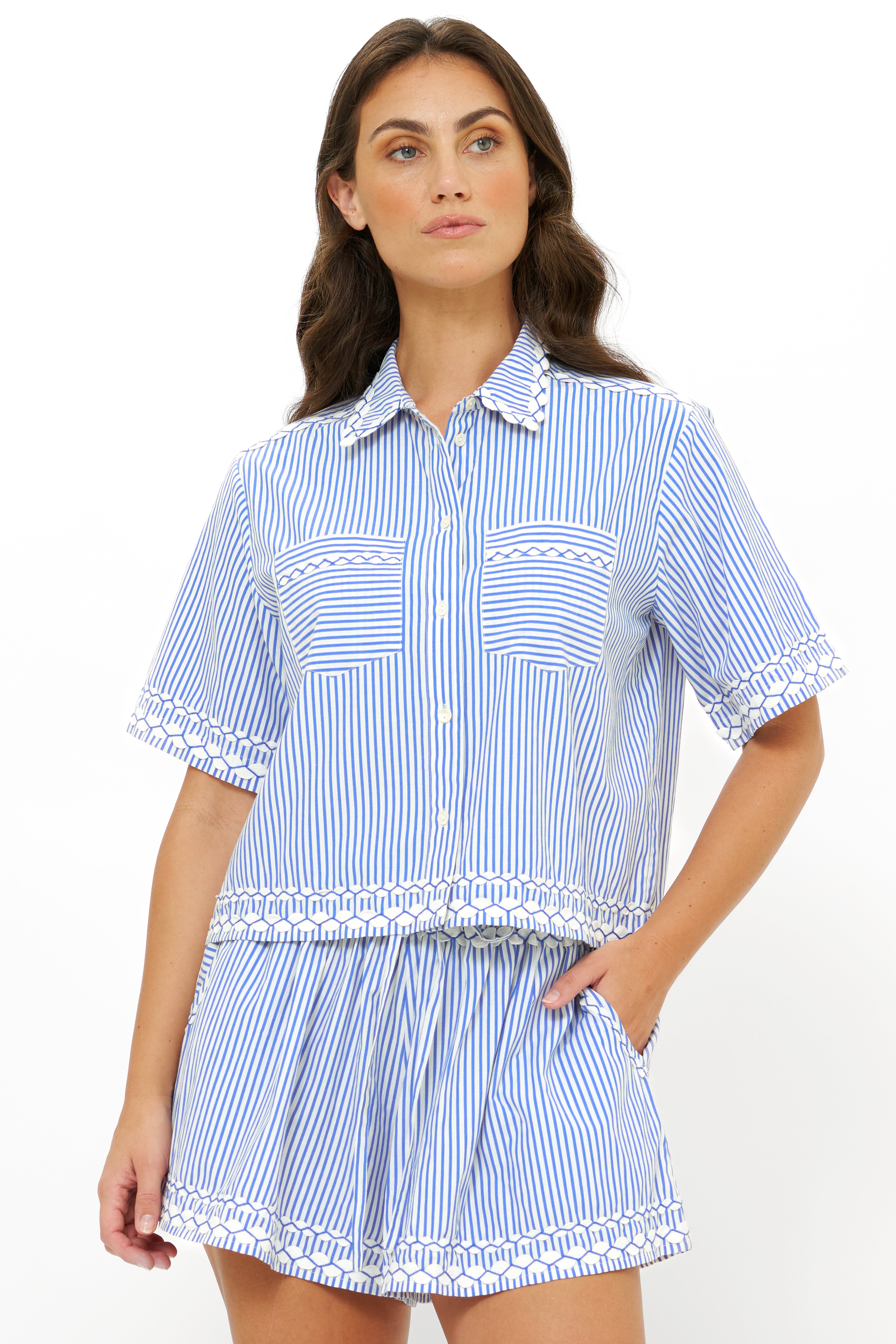 Riley Shorts- Sconset Blue