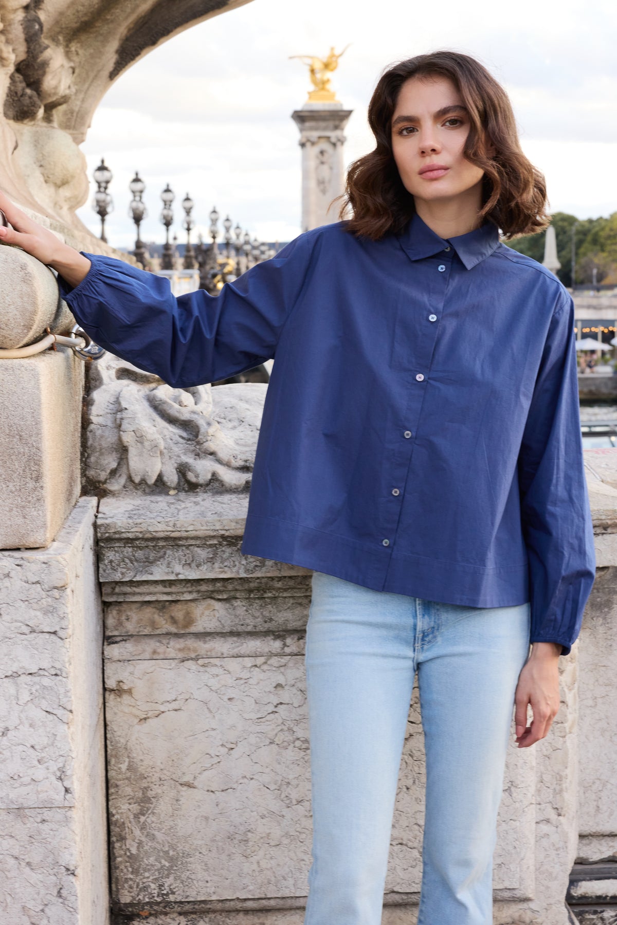 Lily Top- Hepburn Navy