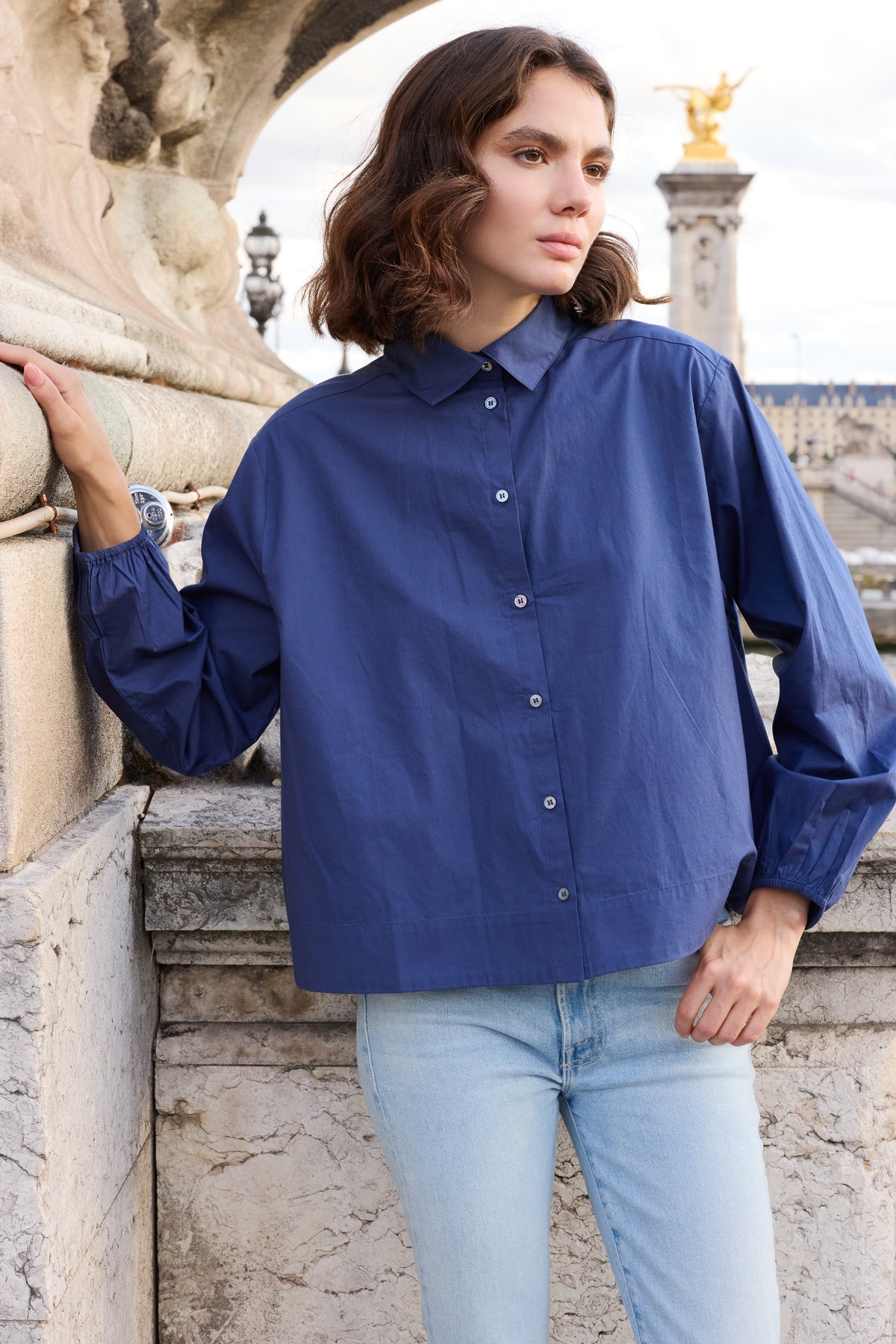 Lily Top- Hepburn Navy