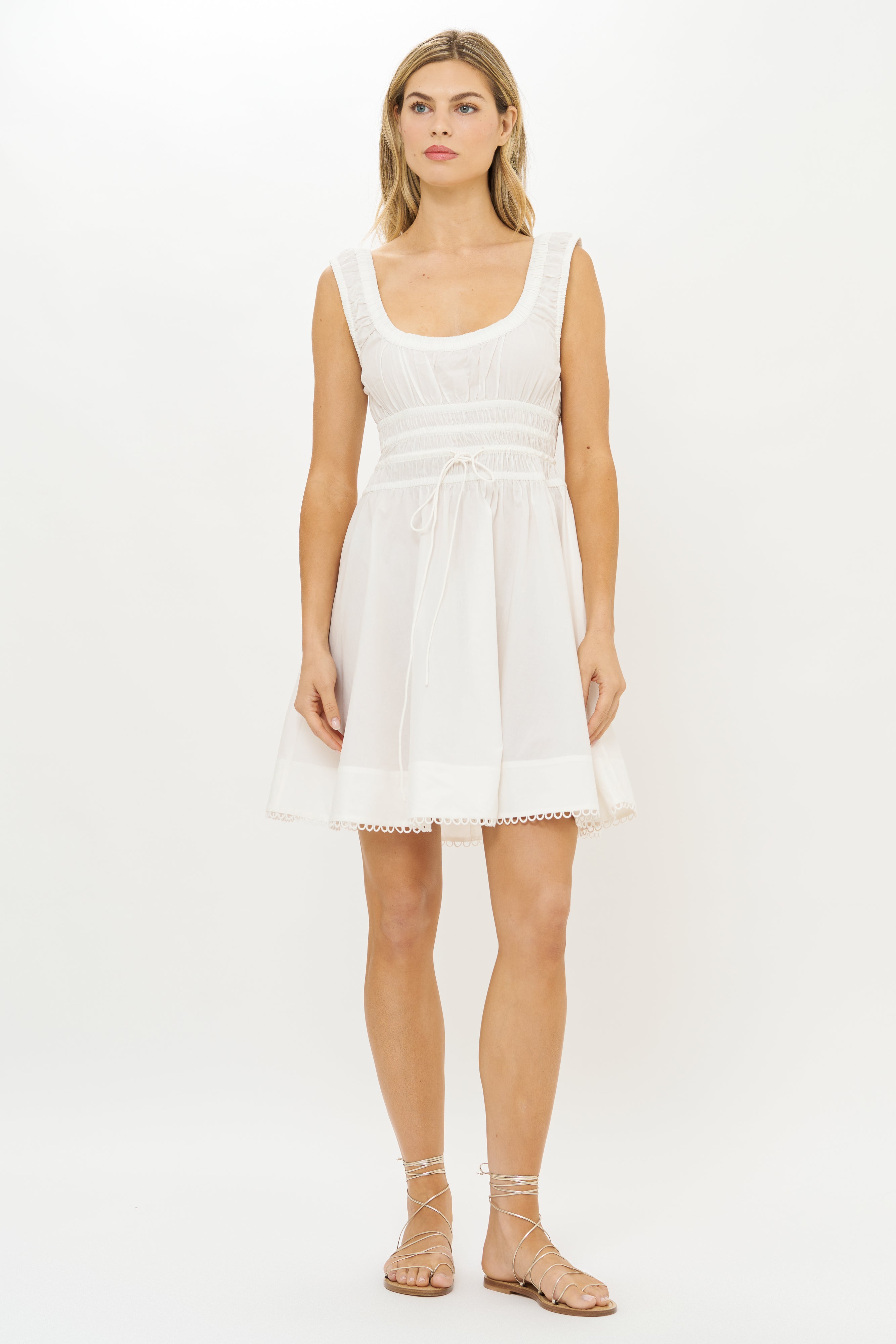 Harper Mini Dress- Tisbury White