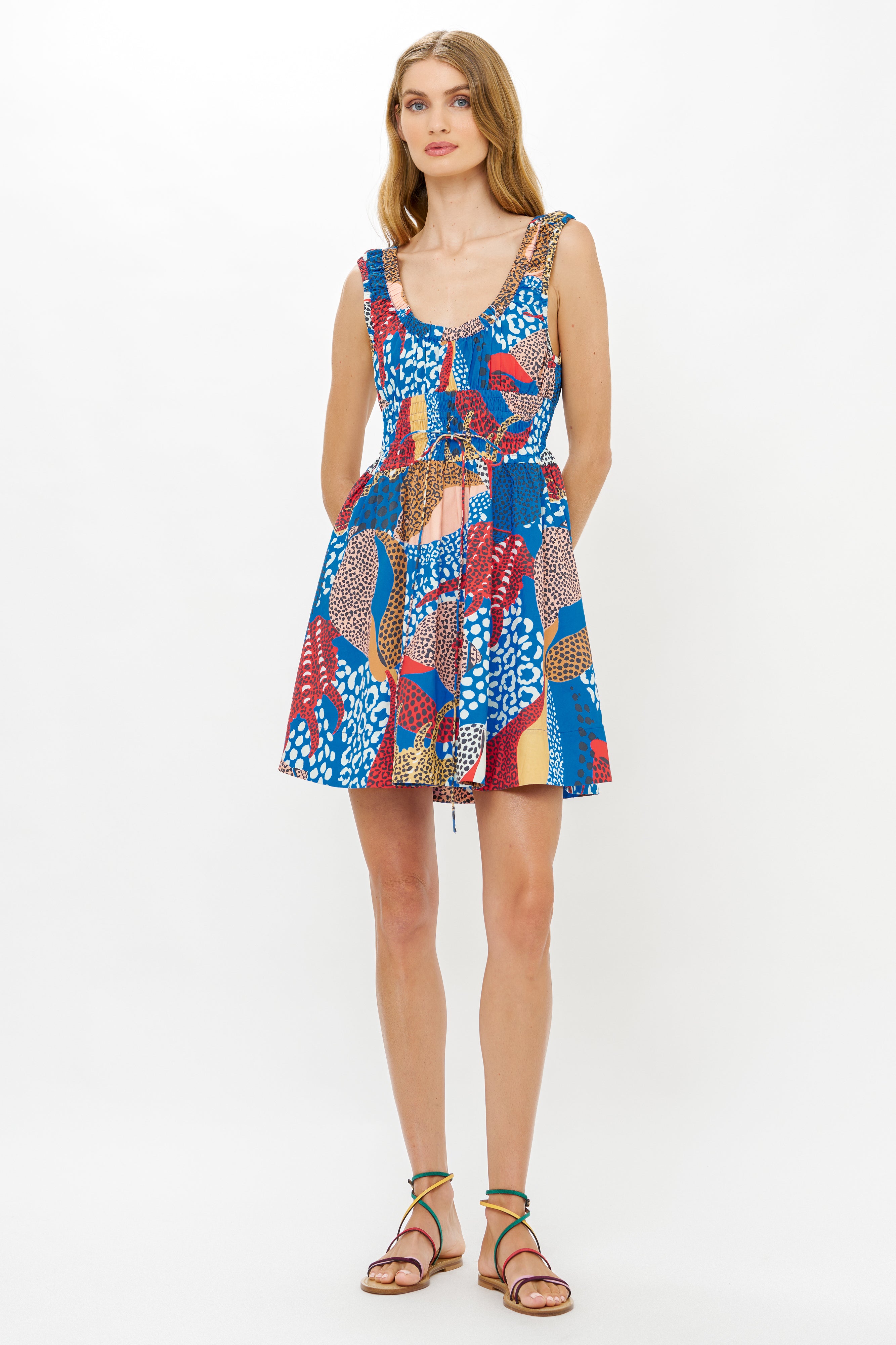 Harper Mini Dress- Nautilus Blue