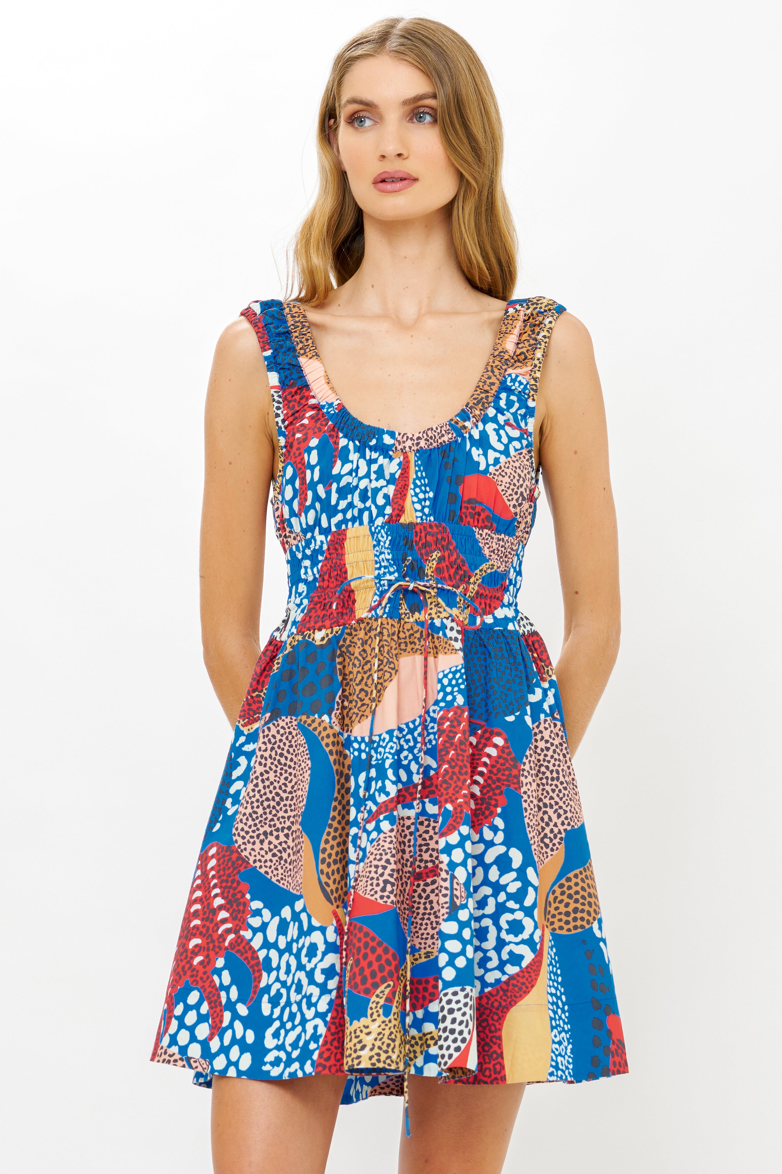 Harper Mini Dress- Nautilus Blue