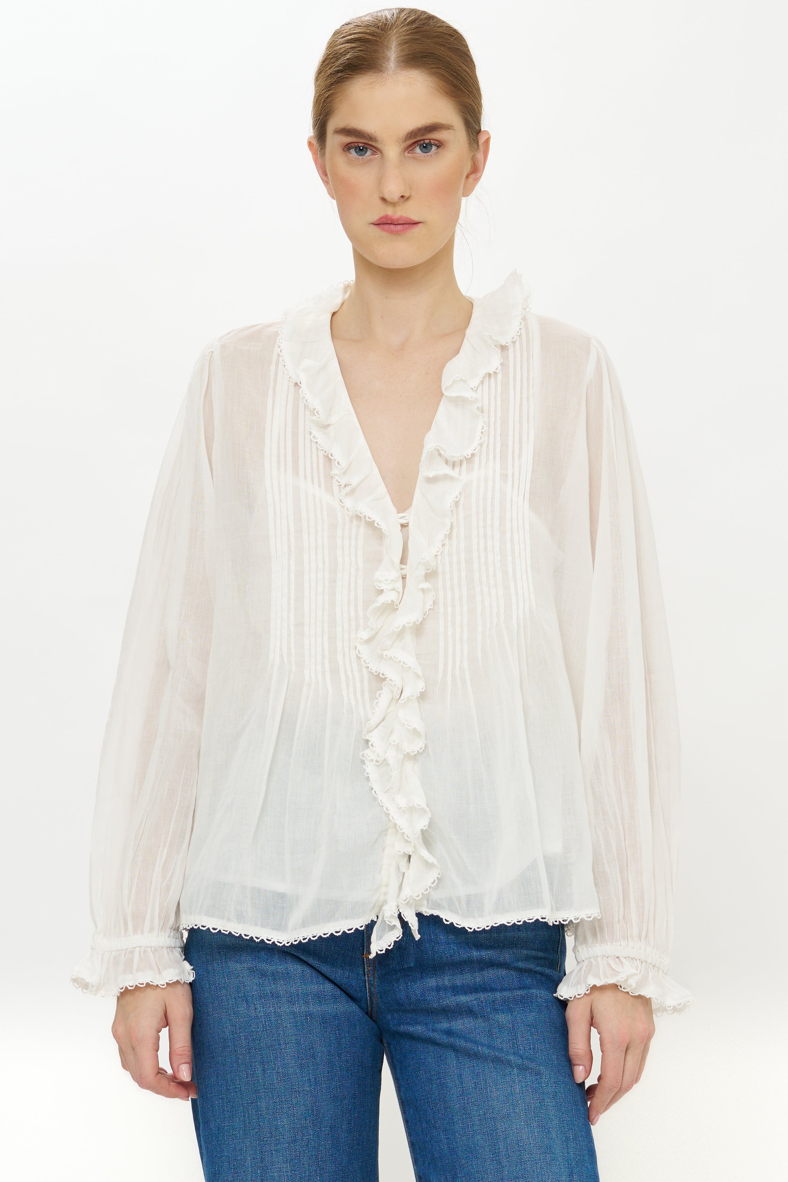 Mila Top- Hepburn Cloud