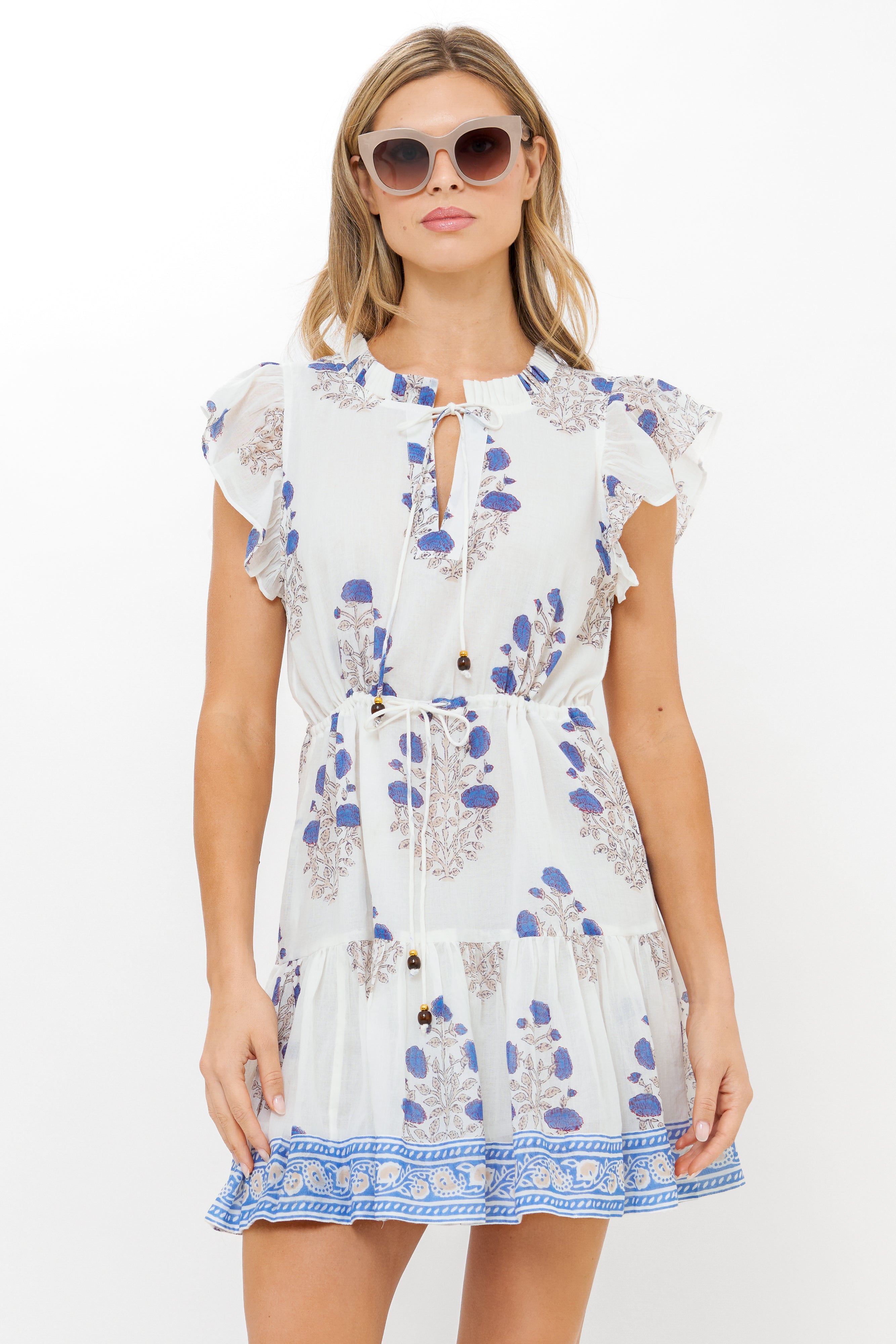 Cinched Flirty Short- Laguna Blue