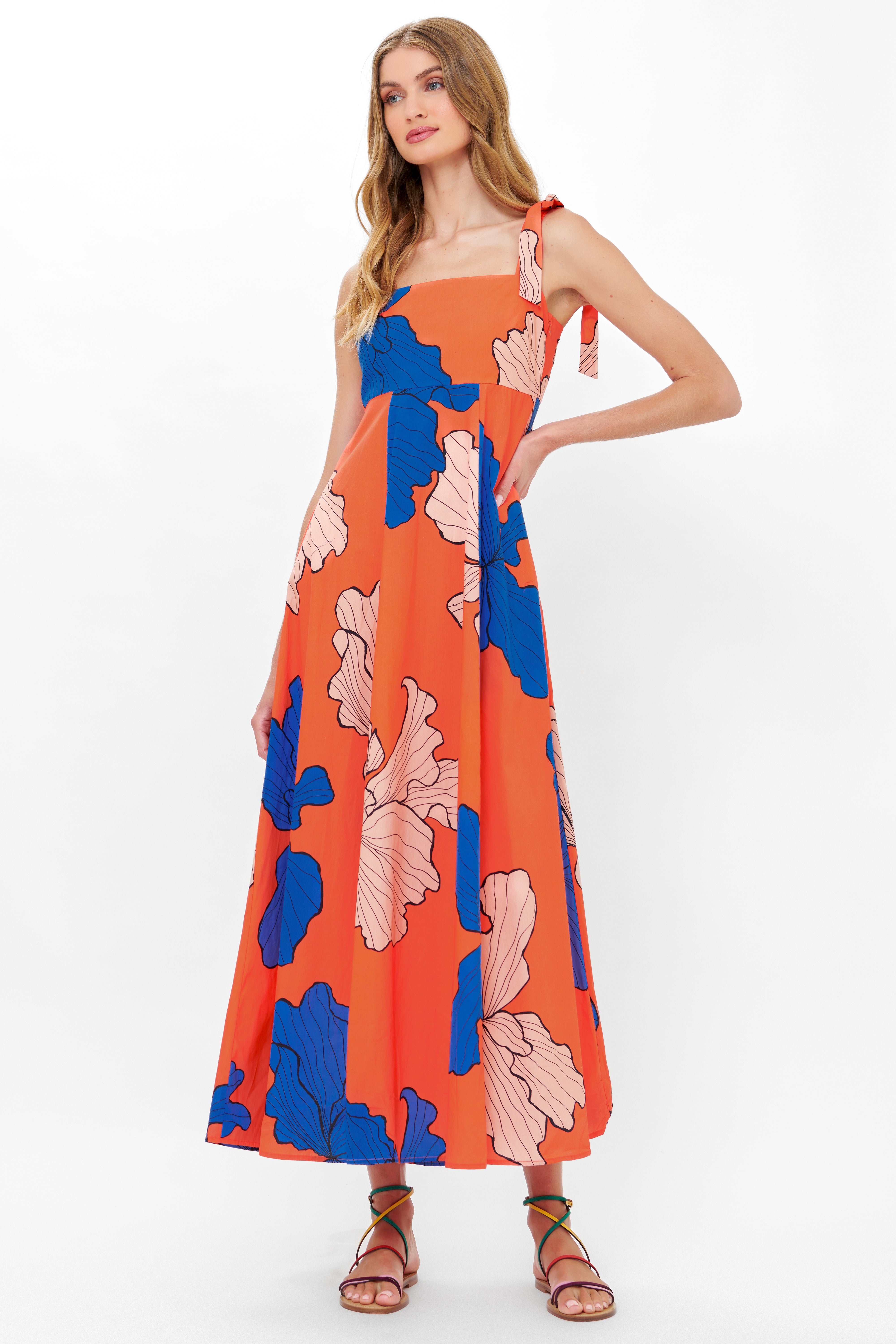 Delilah Dress- Bora Bora Red