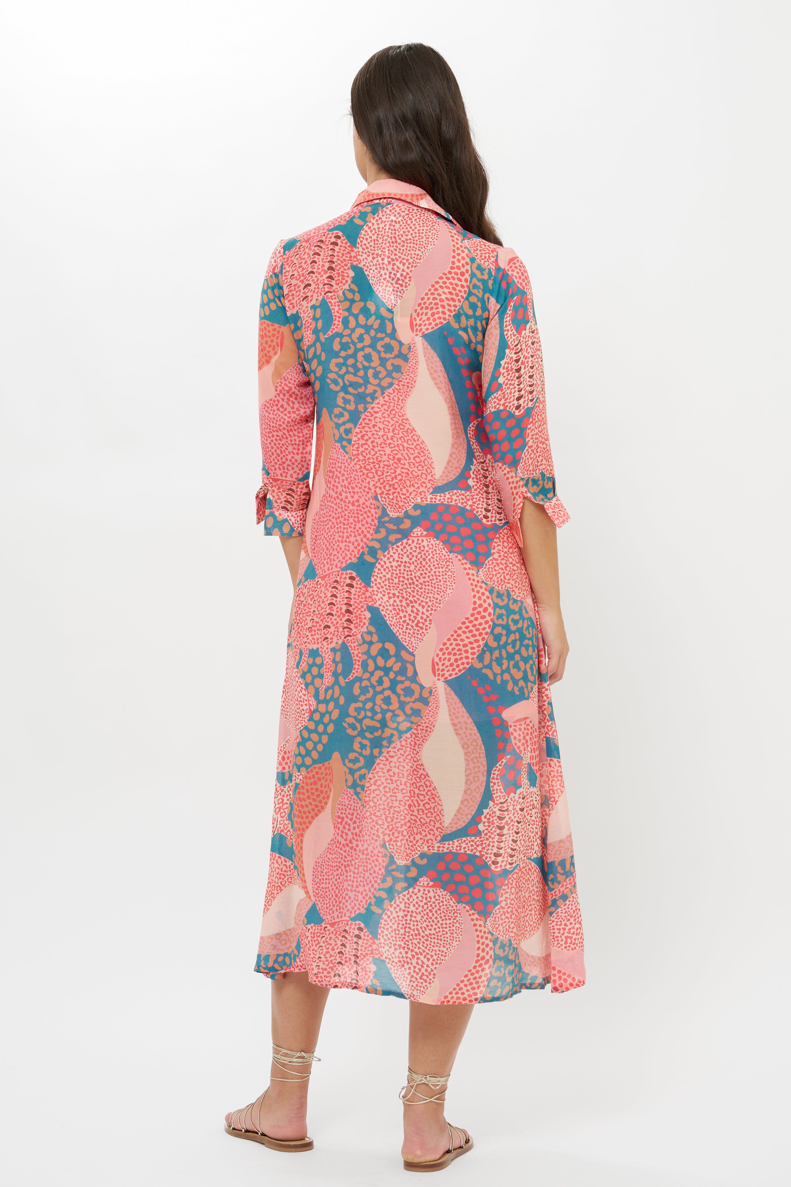 Shirt Dress Midi- Nautilus Navy