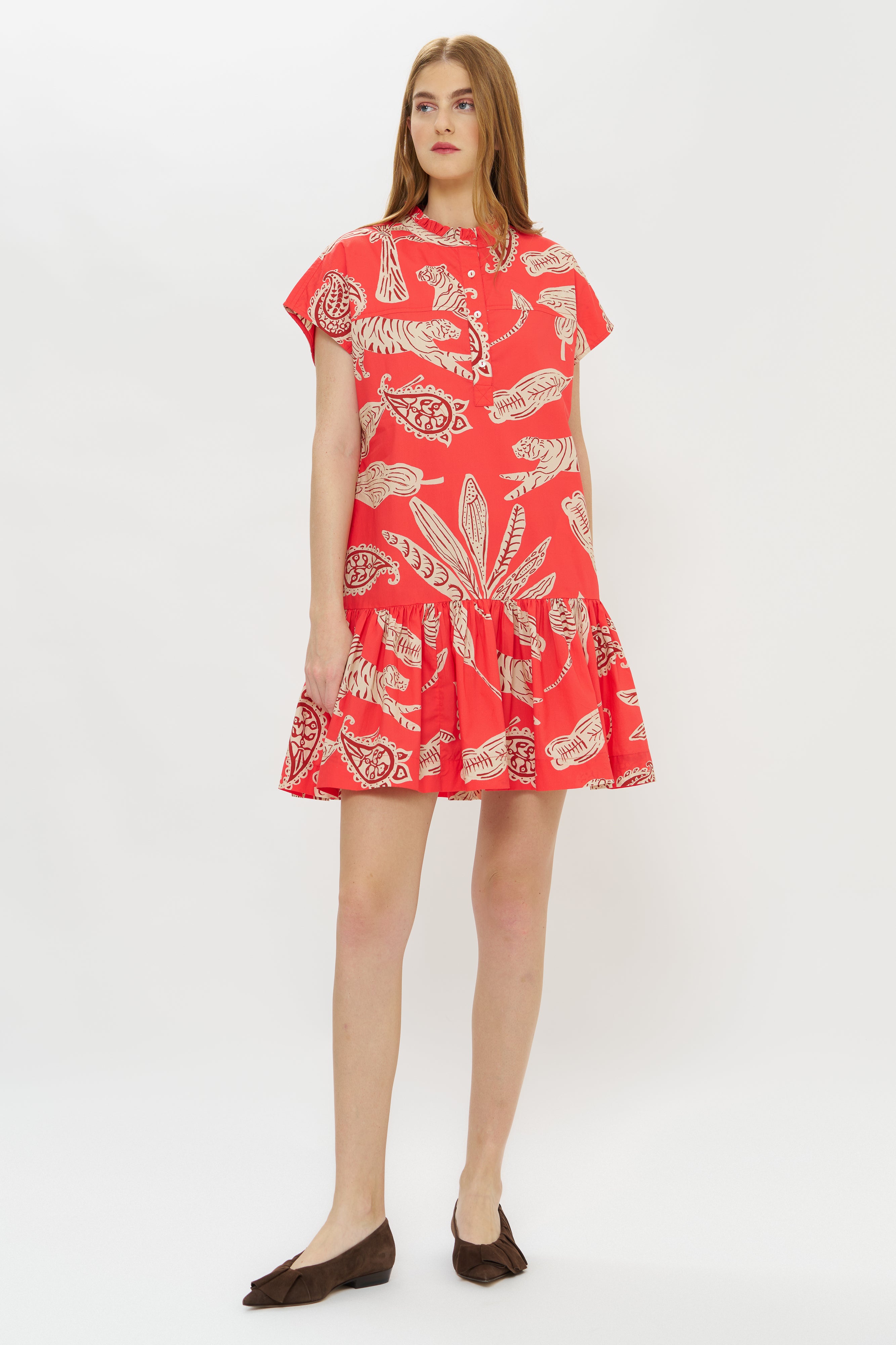 Cap Sleeve Mini- Bengal Brick