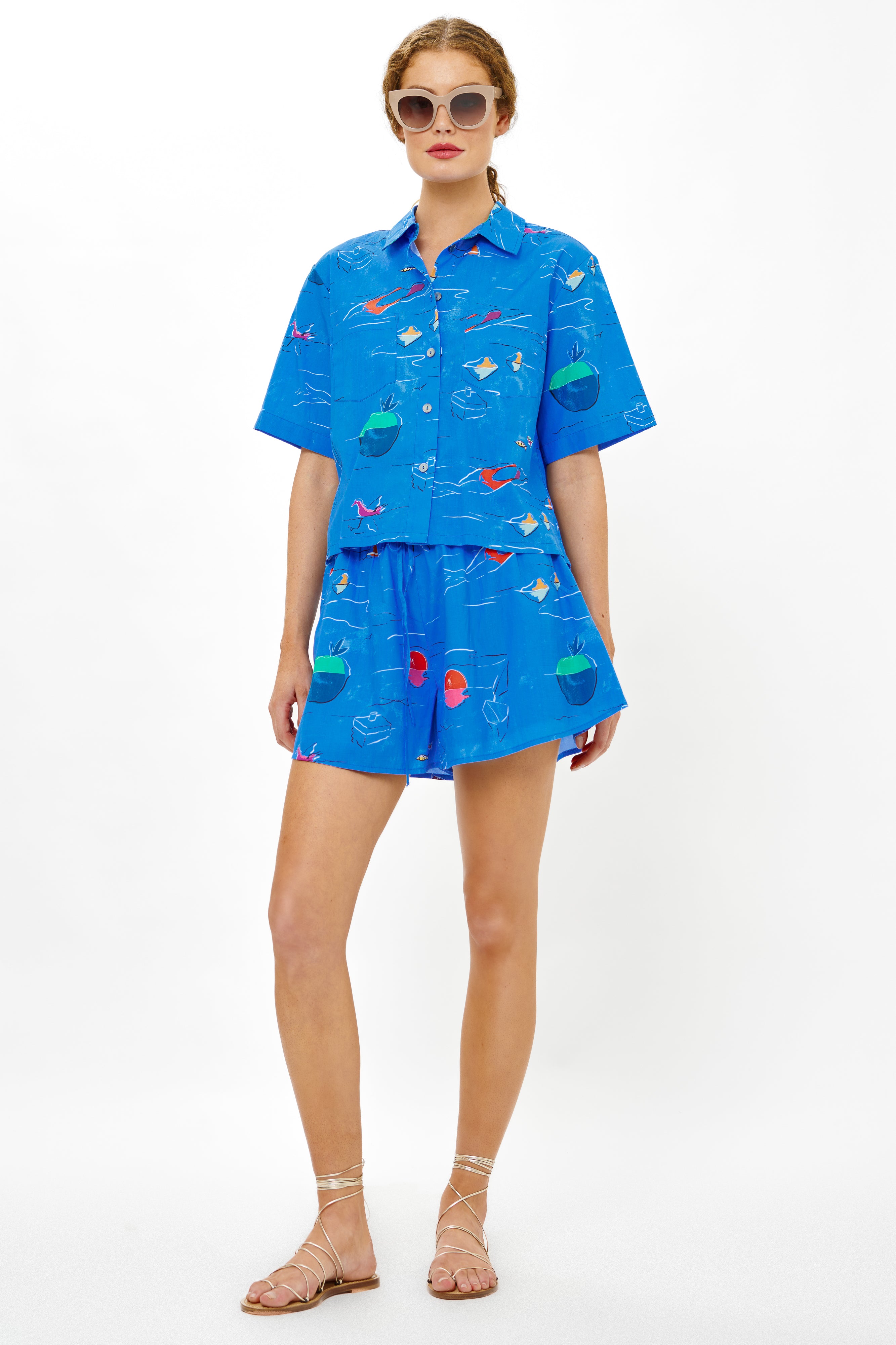 Parker Top- Dip Blue