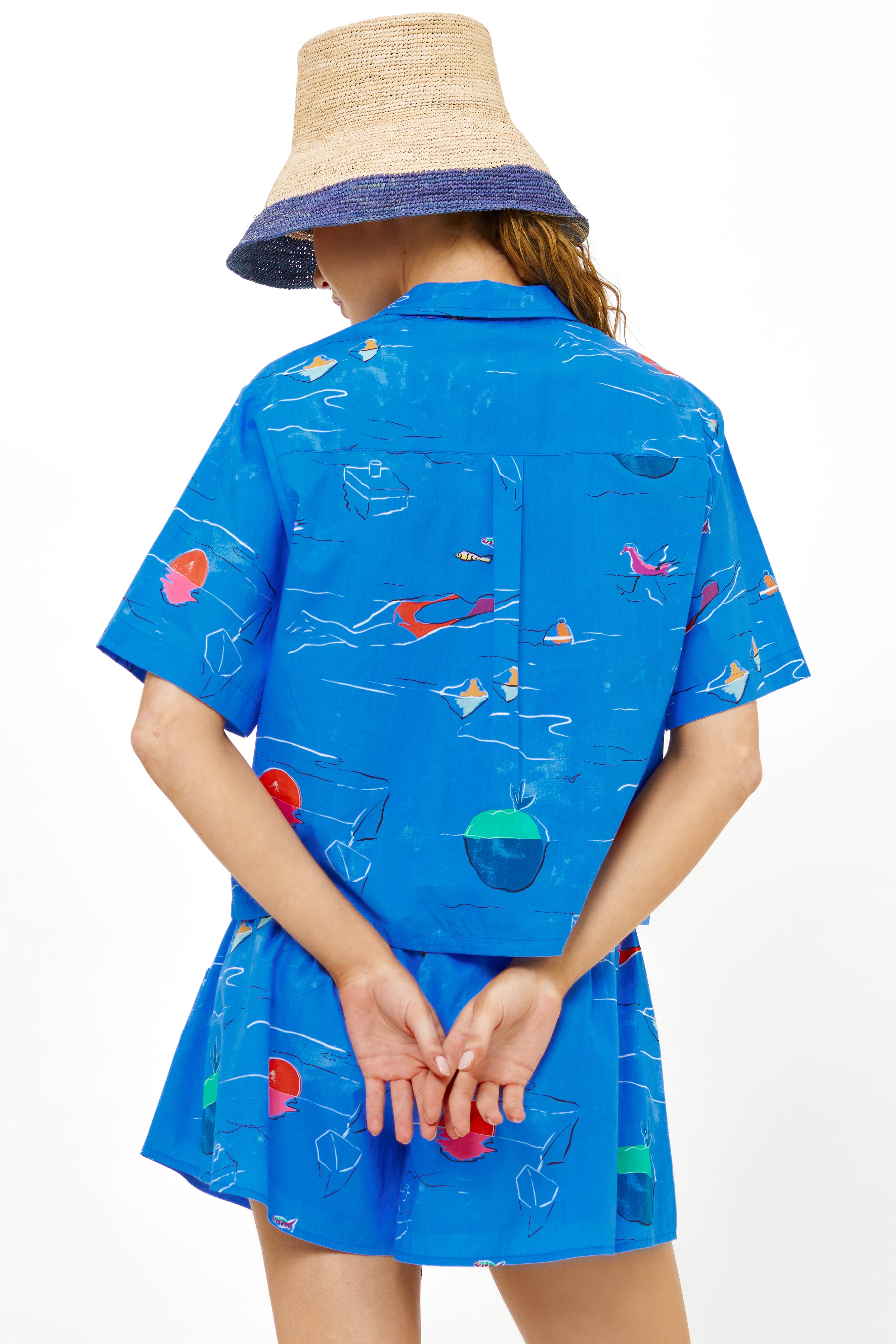 Parker Top- Dip Blue