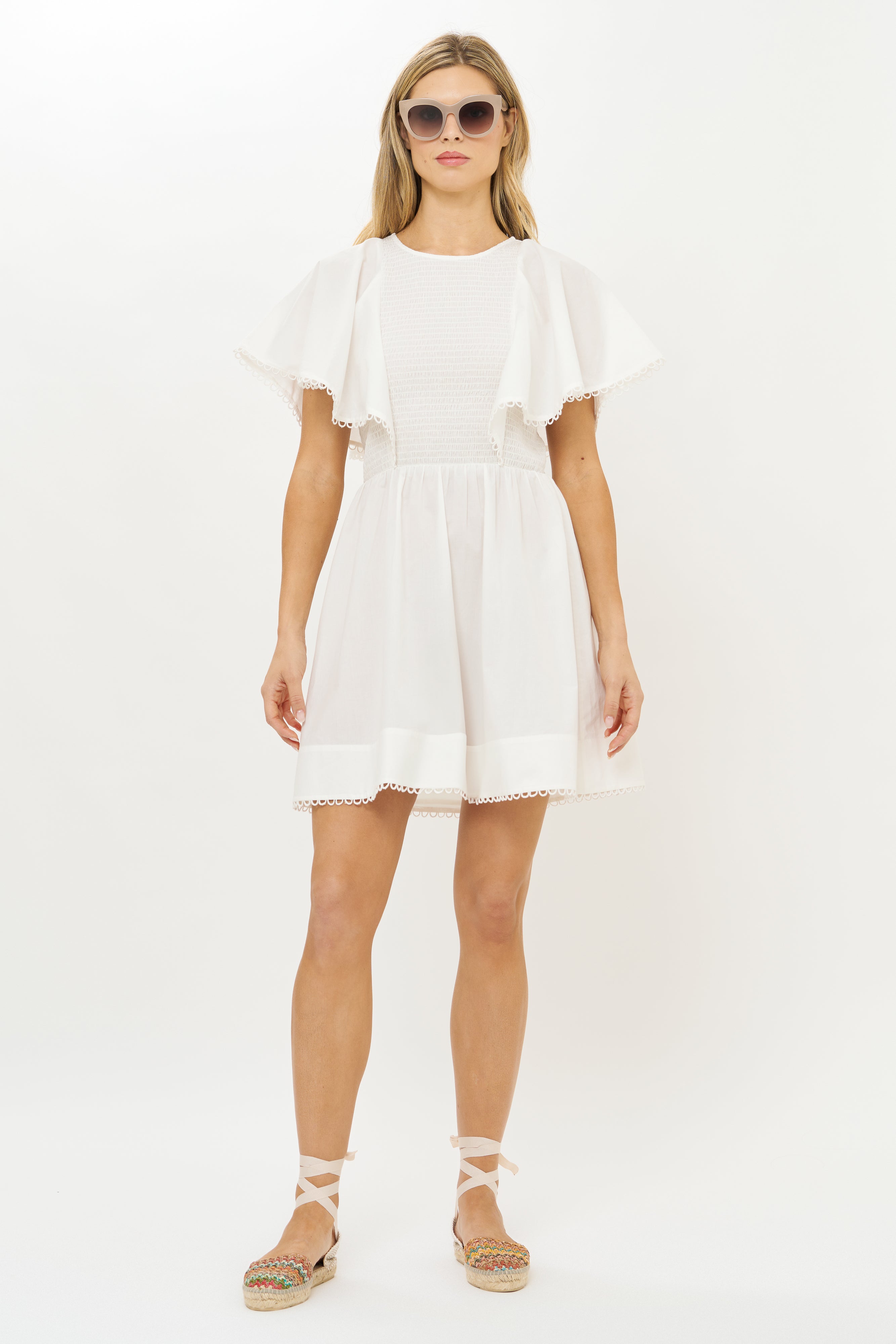 Ava Mini Dress- Tisbury White