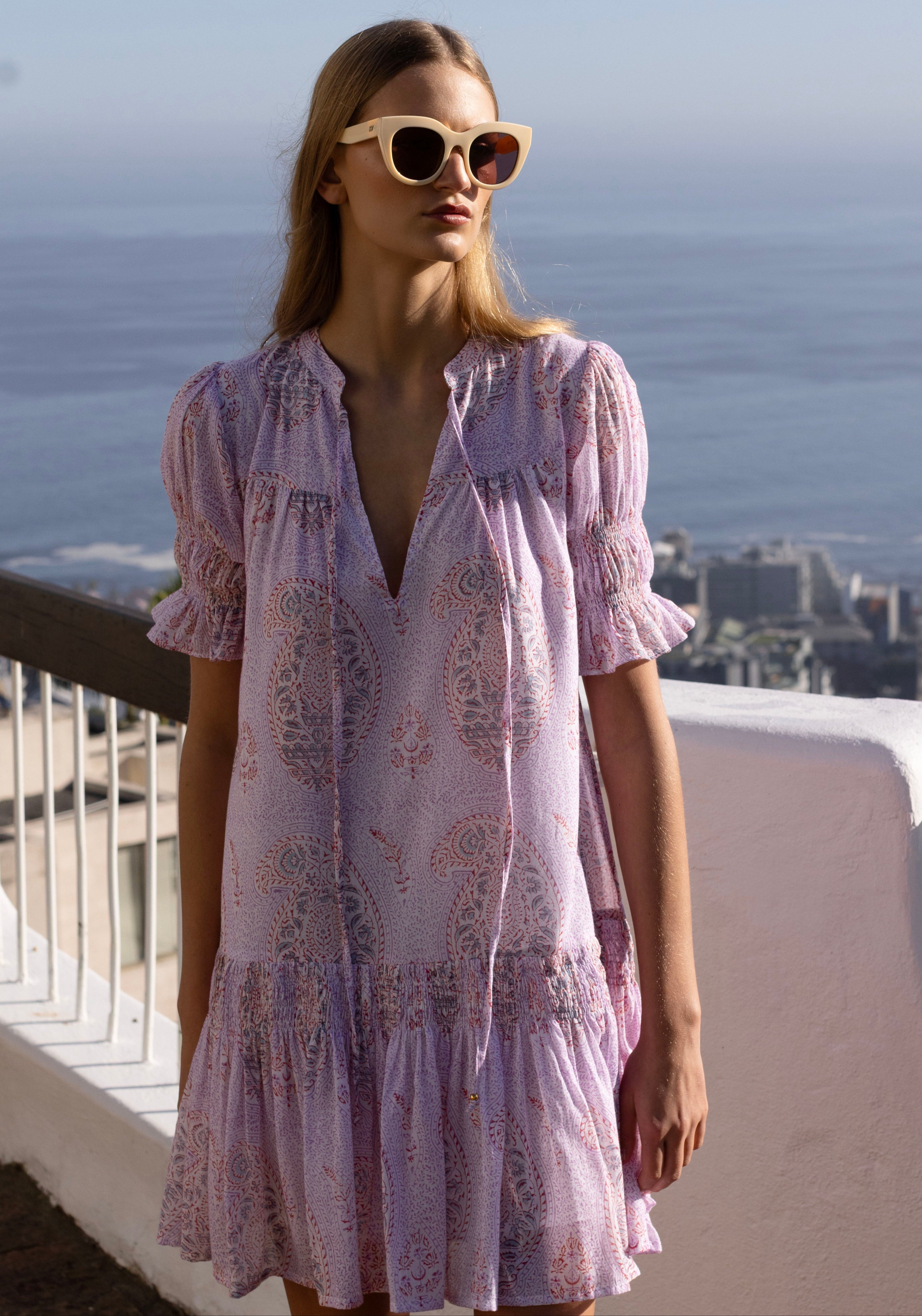 Smocked Drop Mini- Samode Lilac