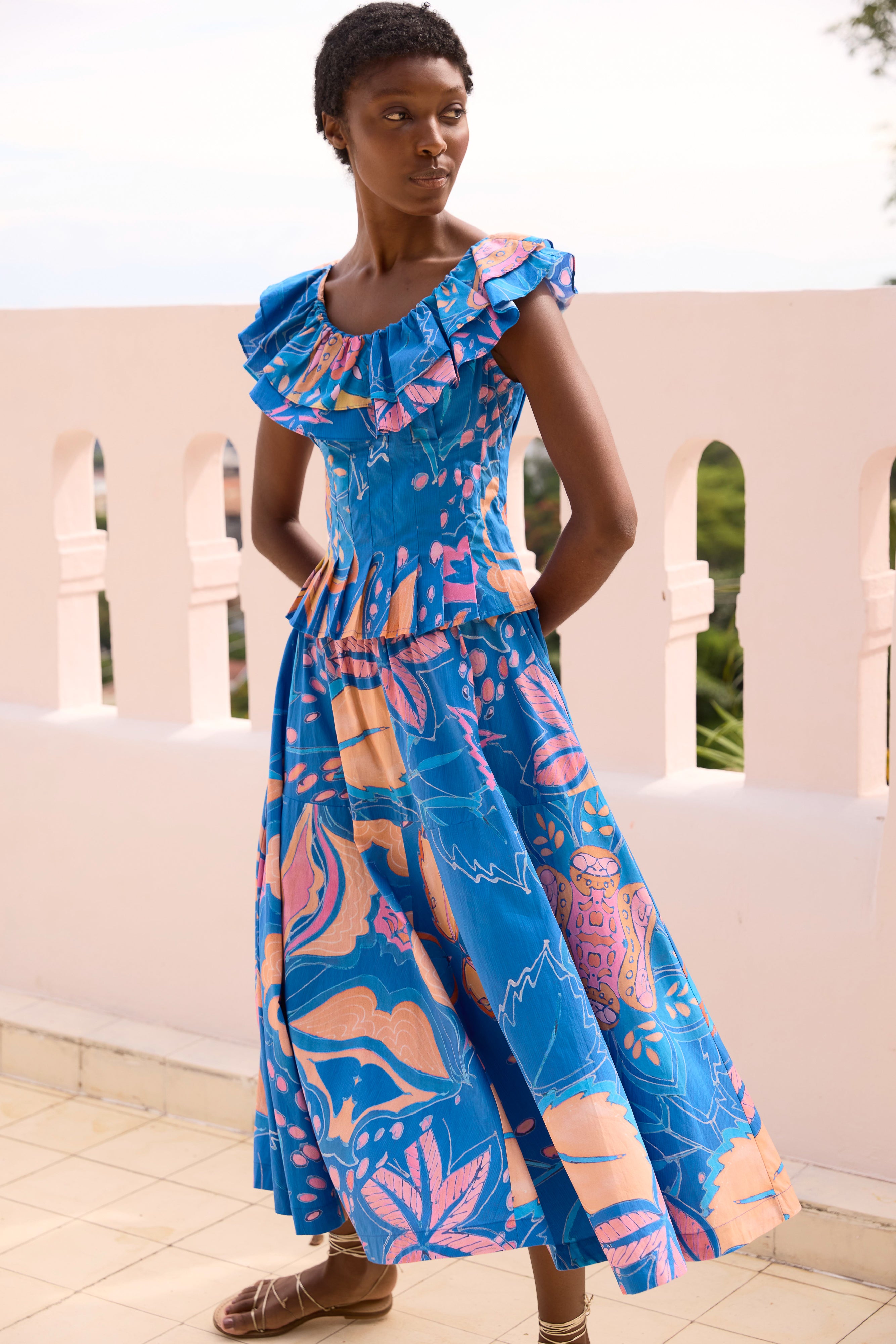 Athena Top- Antico Blue