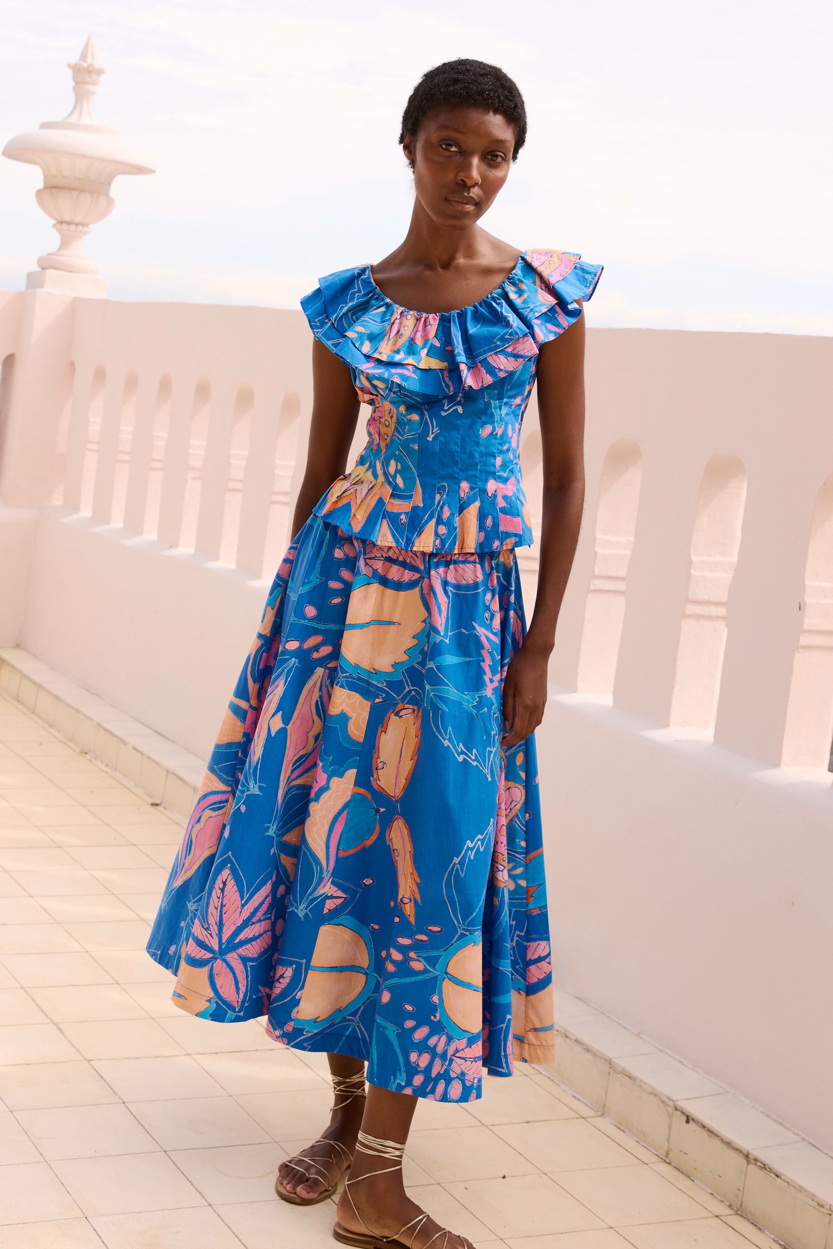 Athena Top- Antico Blue