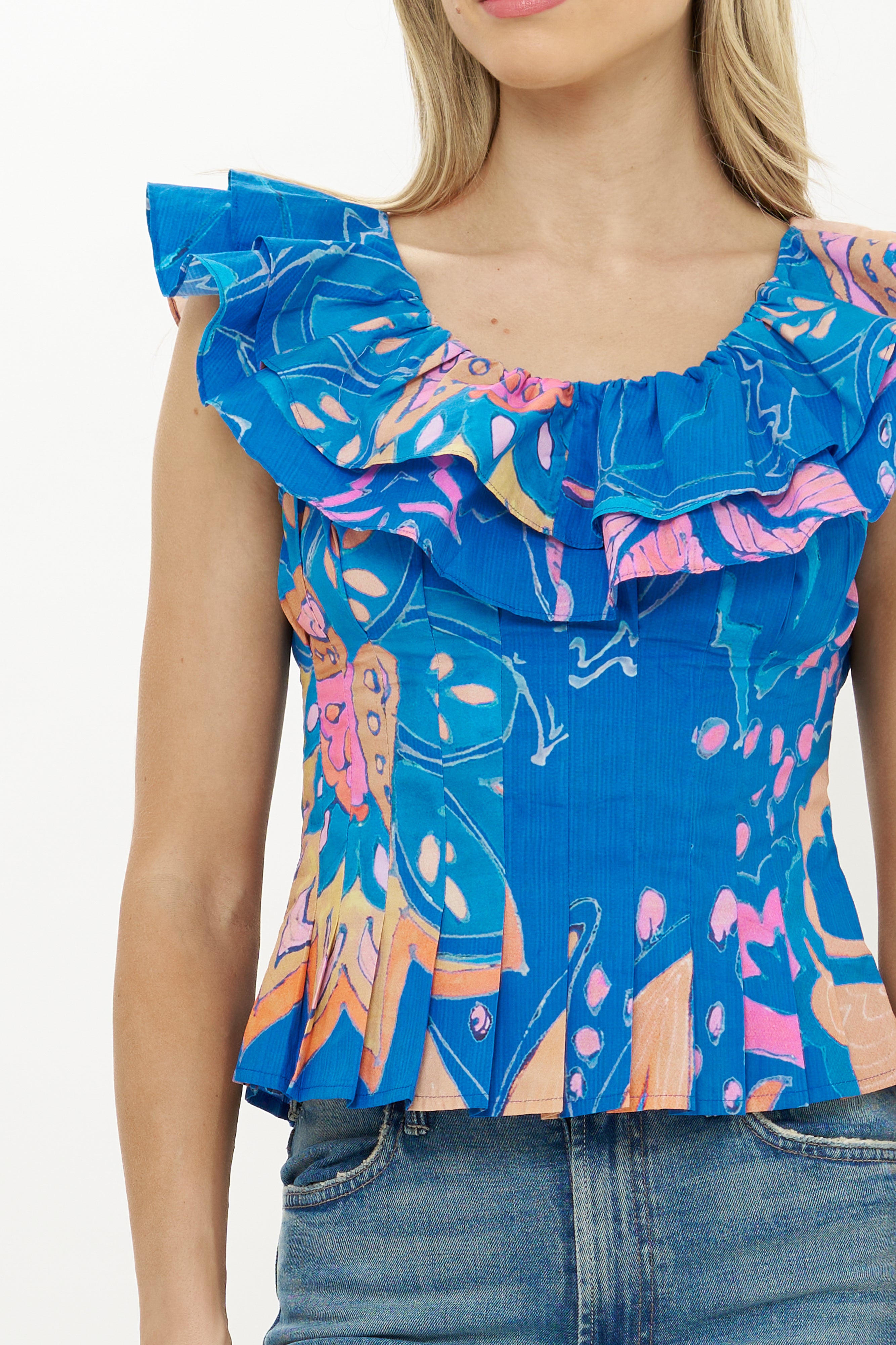Athena Top- Antico Blue