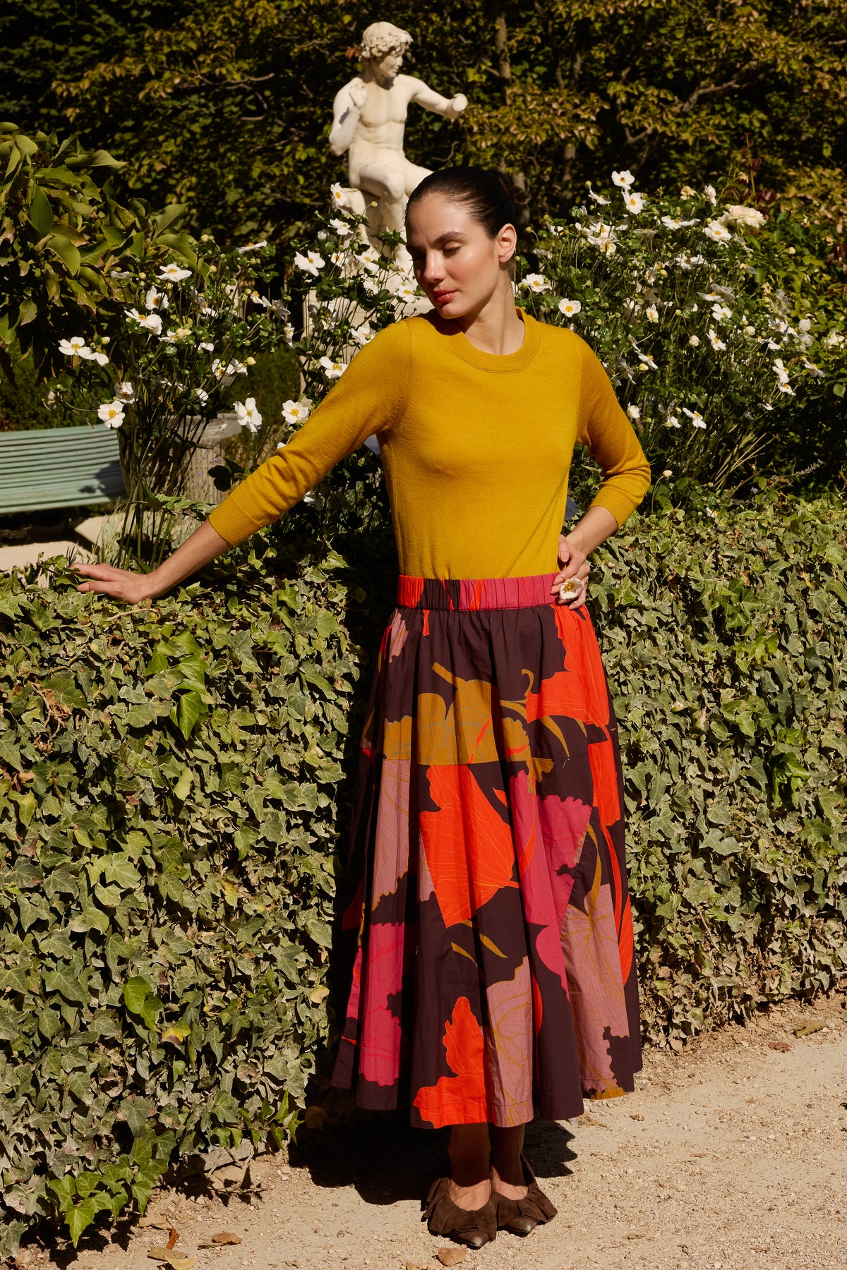 Olivia Skirt- Hague Brown