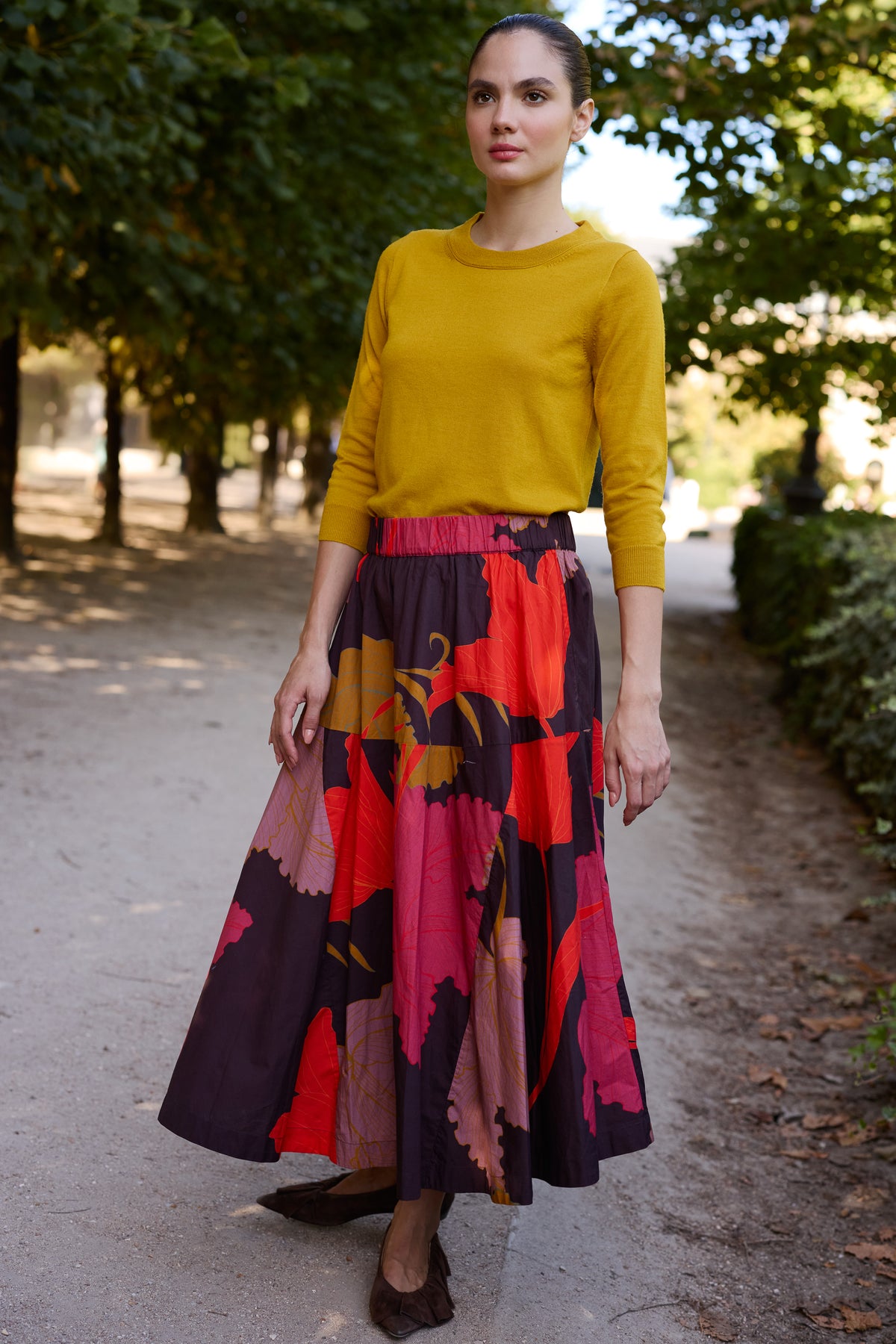 Olivia Skirt- Hague Brown